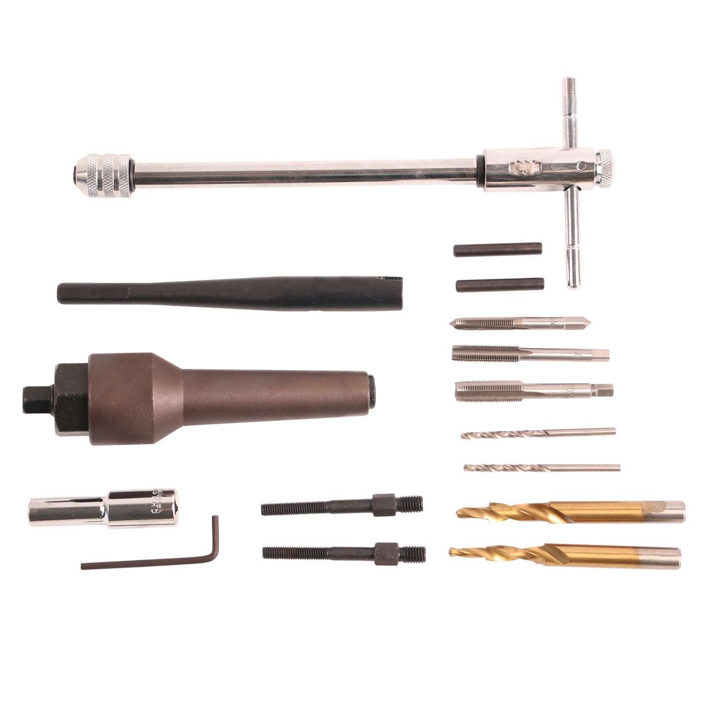 echtools EC1412 16-tlg. Glühkerzen-Ausbau und Gewinde-Reparatur-Satz M8 M10