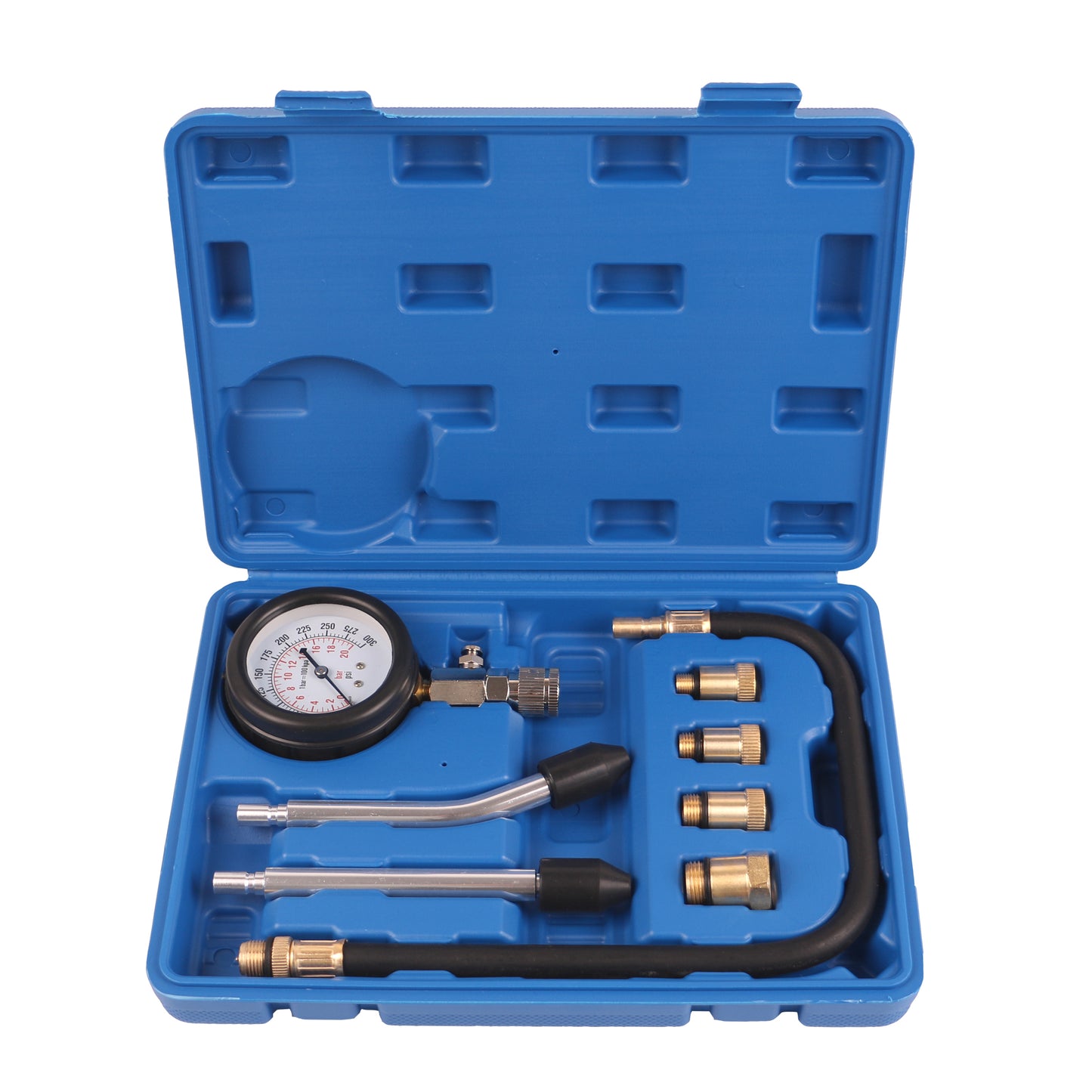 echtools EC1511 Benzinmotor-Kompressionstester 0-20bar mit M10, M12, M14, M18 Adaptern