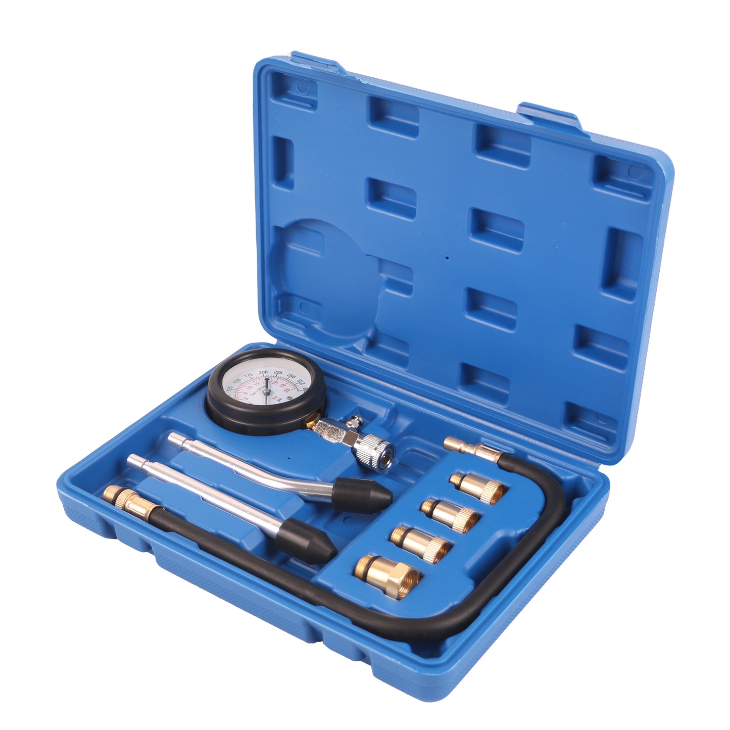 echtools EC1511 Benzinmotor-Kompressionstester 0-20bar mit M10, M12, M14, M18 Adaptern