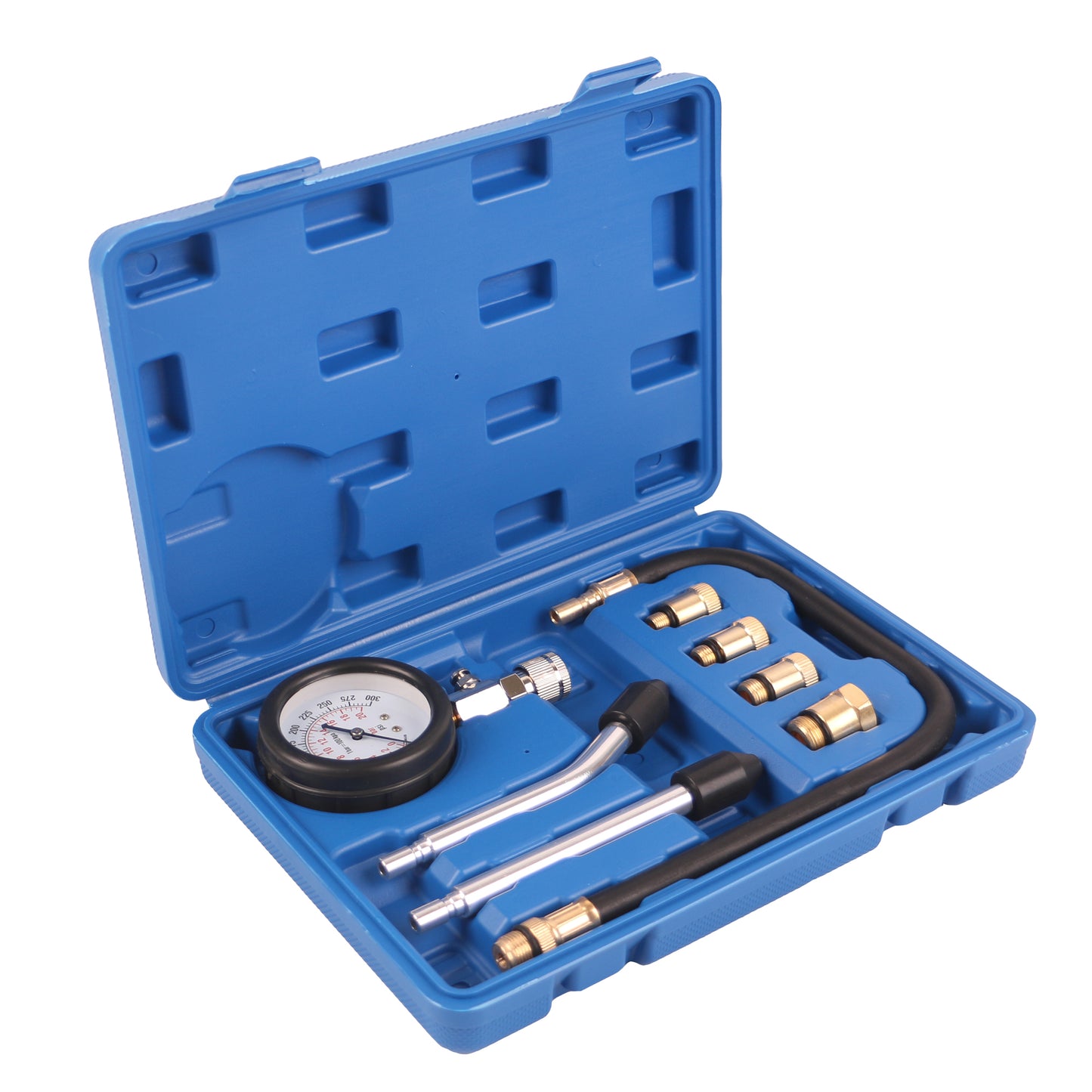 echtools EC1511 Benzinmotor-Kompressionstester 0-20bar mit M10, M12, M14, M18 Adaptern