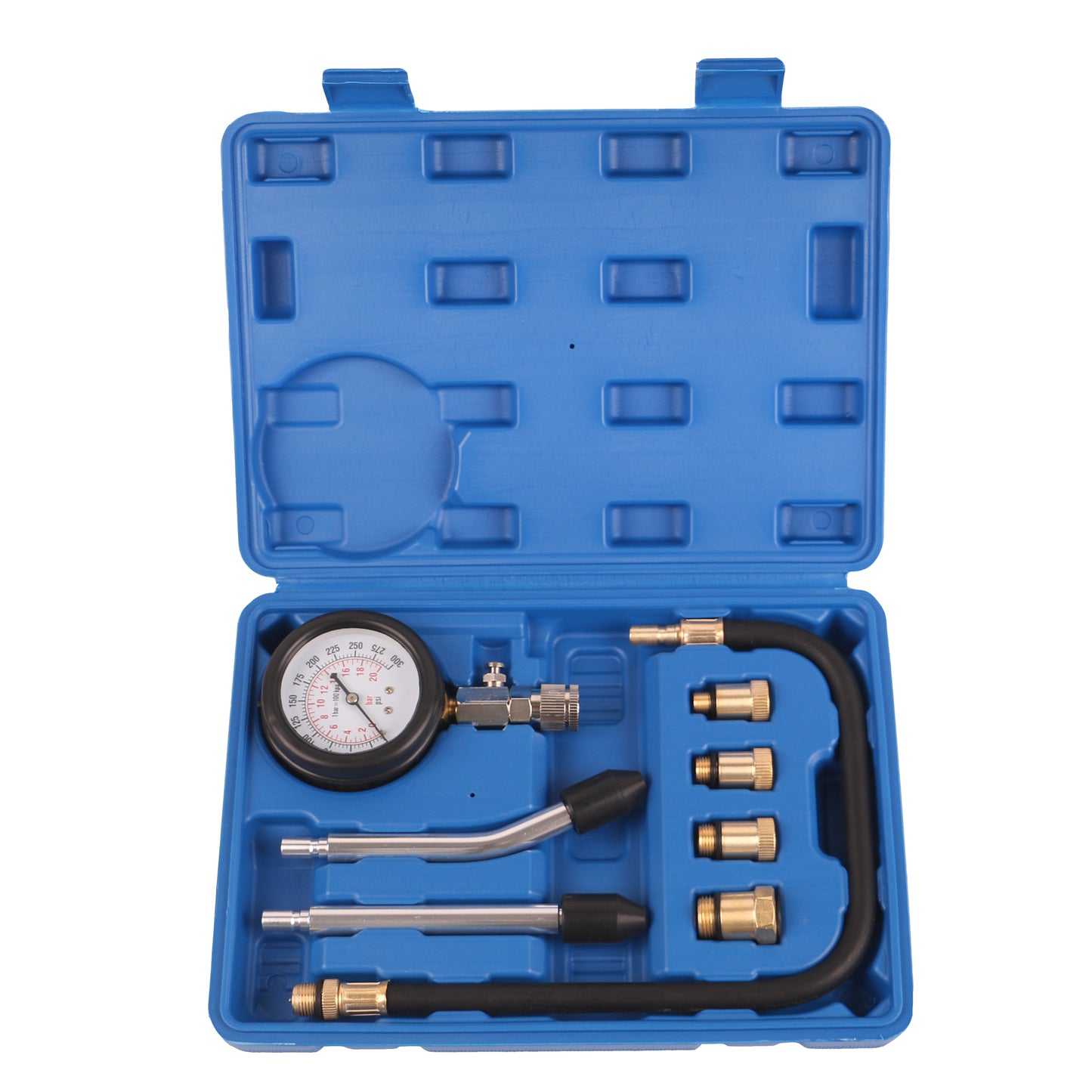 echtools EC1511 Benzinmotor-Kompressionstester 0-20bar mit M10, M12, M14, M18 Adaptern