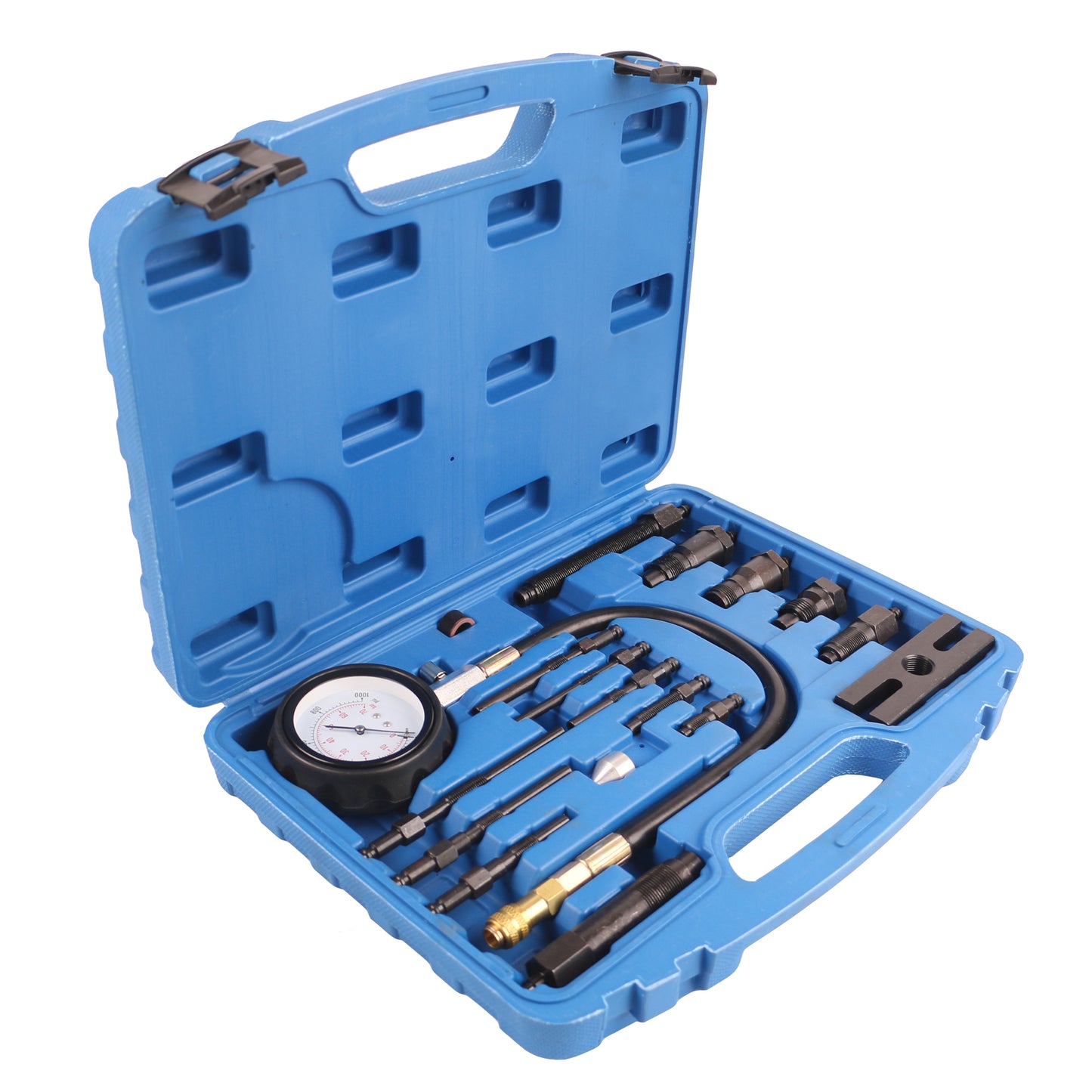 echtools EC1516 17-tlg. Druckprüfgerät für Dieselmotoren Kompressionsdruckprüfer