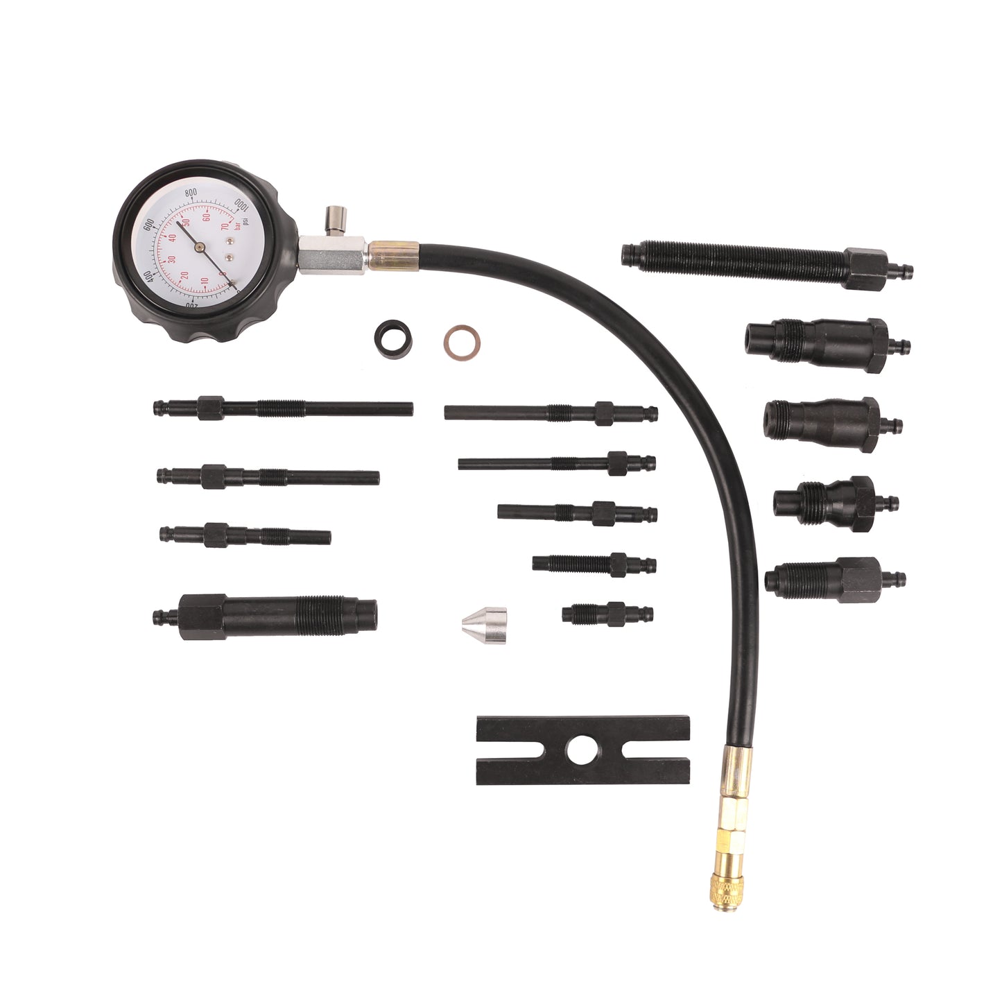 echtools EC1516 17-tlg. Druckprüfgerät für Dieselmotoren Kompressionsdruckprüfer