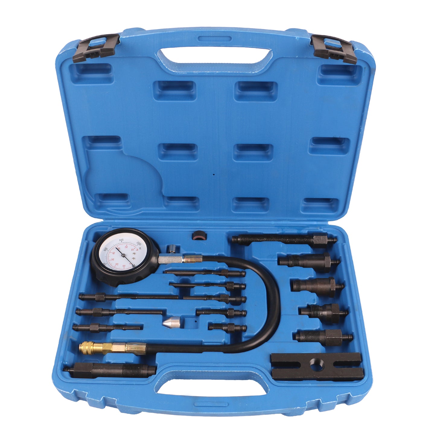 echtools EC1516 17-tlg. Druckprüfgerät für Dieselmotoren Kompressionsdruckprüfer