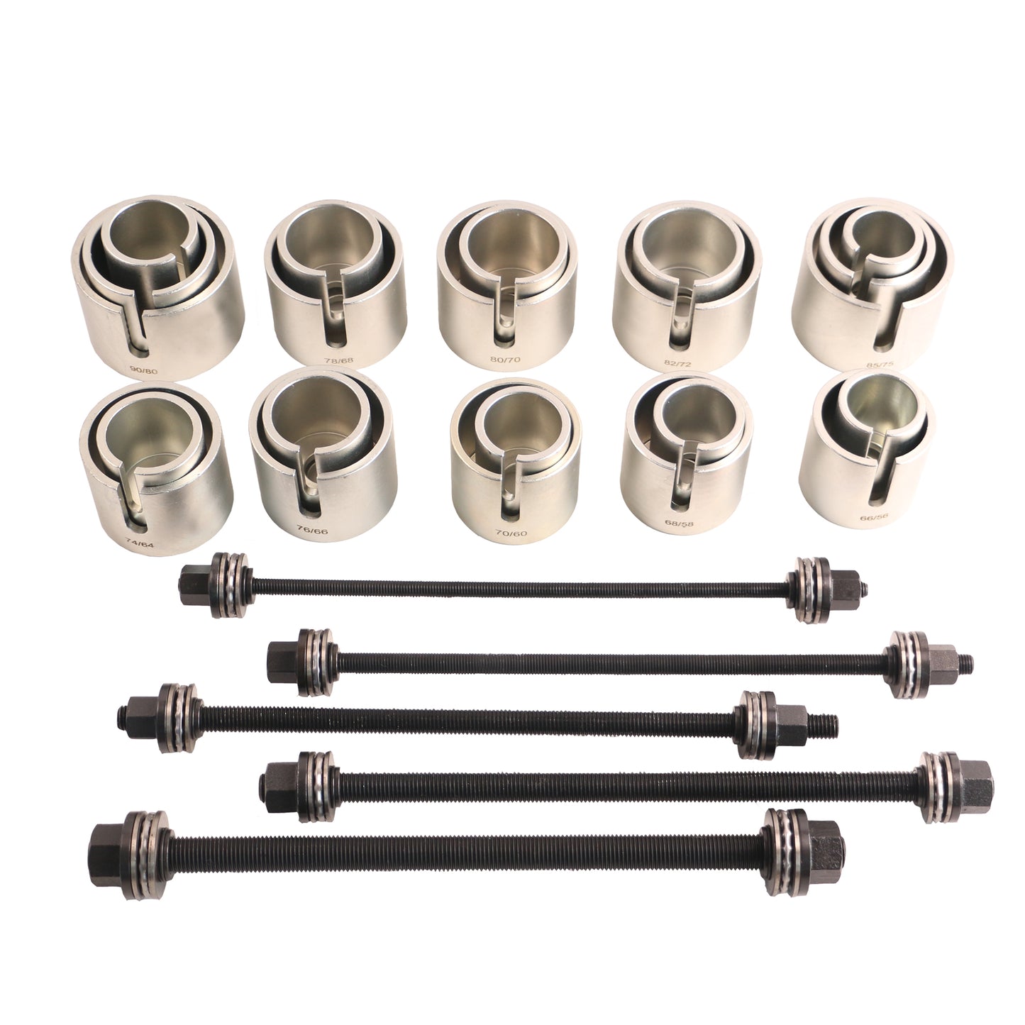 echtools EC1701 27tlg. KFZ Silentlager Achslager Abzieher Gummibuchsen Druckhülsen Demontage Set