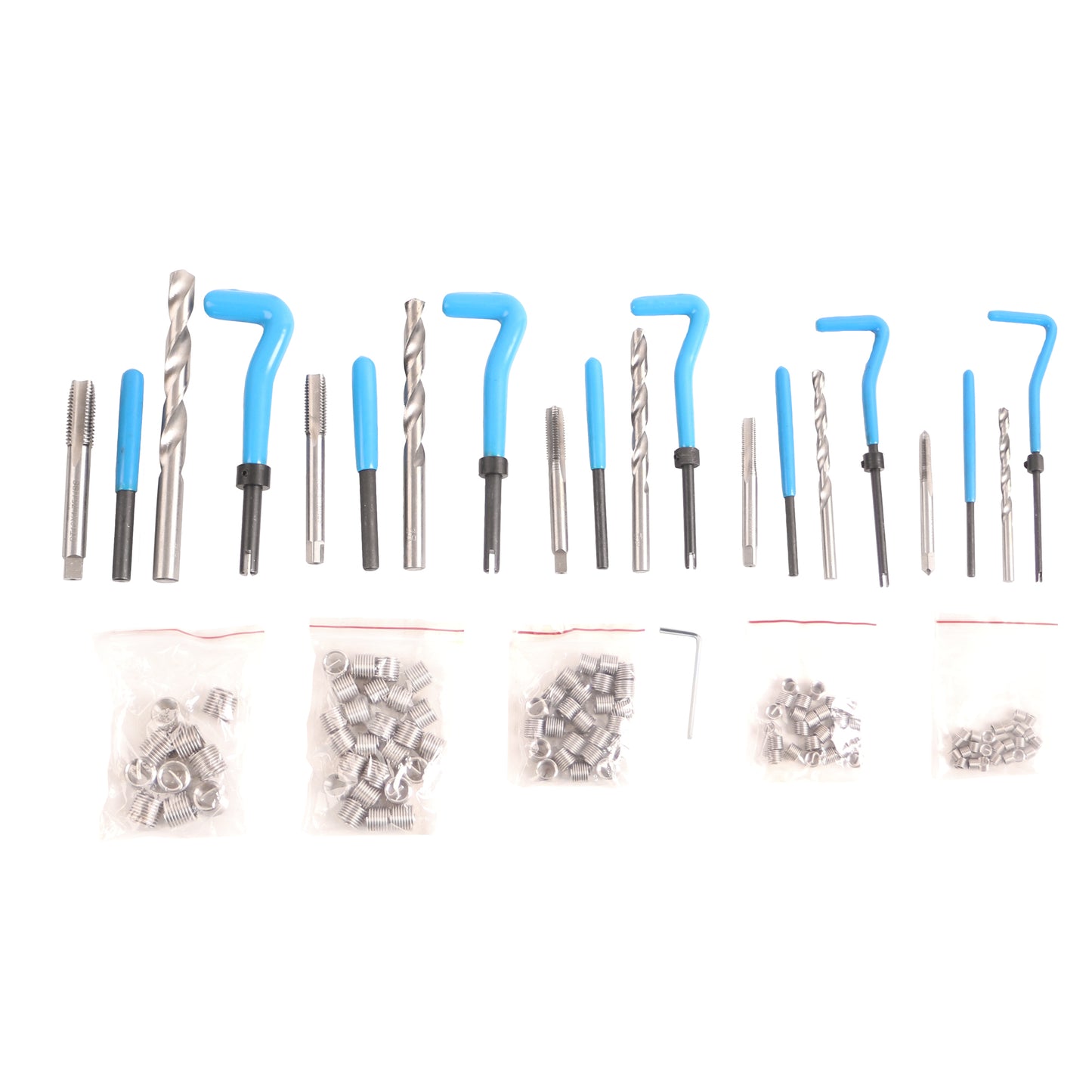 echtools EC1804 Gewinde Reparatur Werkzeug Satz Helicoil Auto Motor 131 tlg. M5 M6 M8 M10 M12