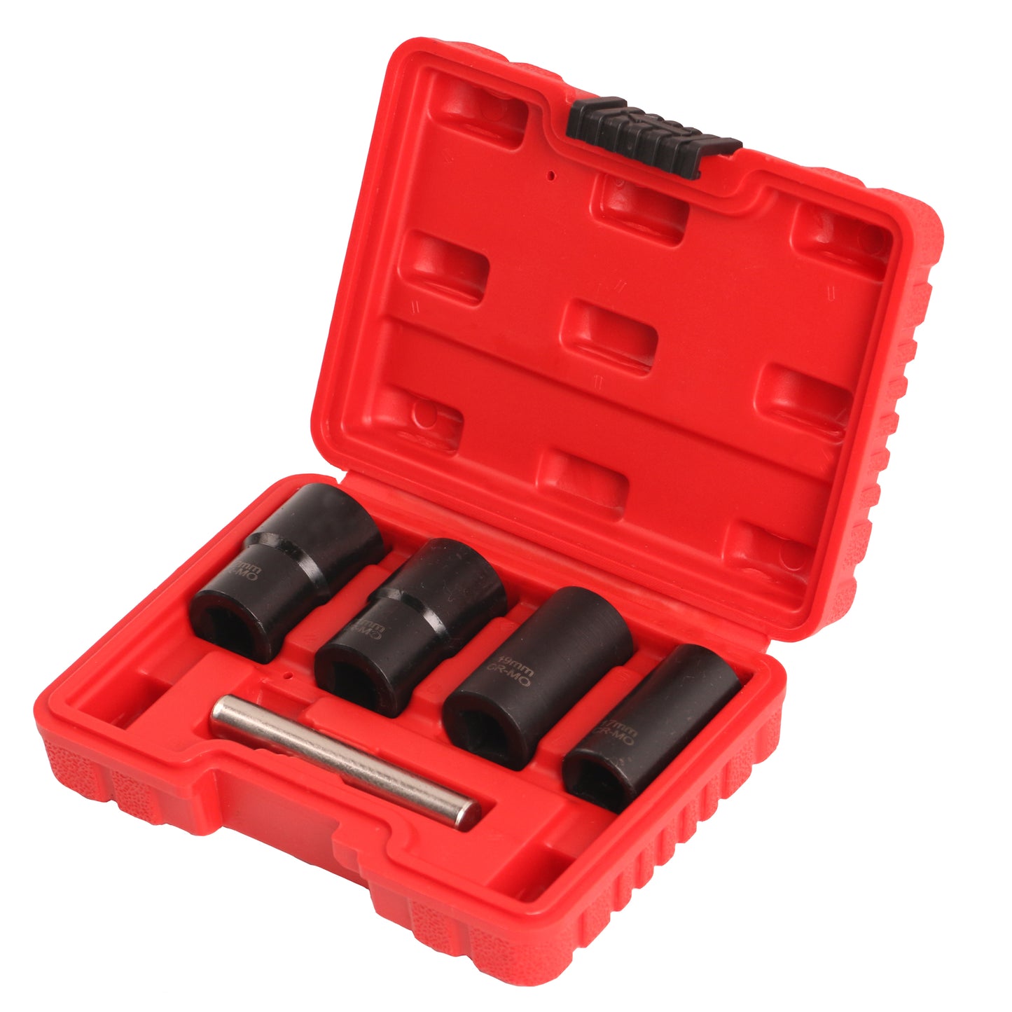 echtools EC1806 Spiral-Profil-Steckschlüssel-Satz / Schraubenausdreher | 12,5 mm (1/2") SW 17 - 22 mm | 5-tlg.