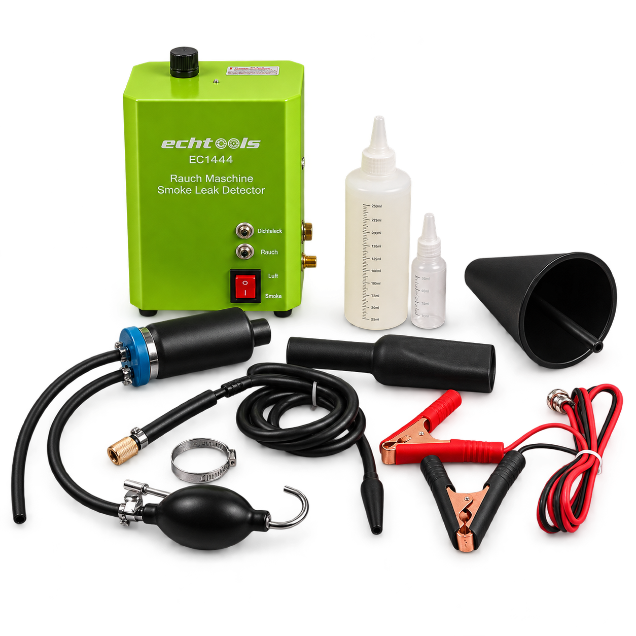 echtools EC1444 Evap Nebelmaschine Kfz Rauch Maschine Mit Airbagadapter Testöl-Nachfüllflasche