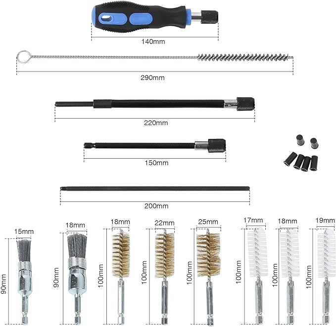 echtools EC1405 19tlg. EINSPRITZDÜSEN DICHTSITZ WERKZEUG SATZ INJEKTOR SCHACHT REINIGUNG SET