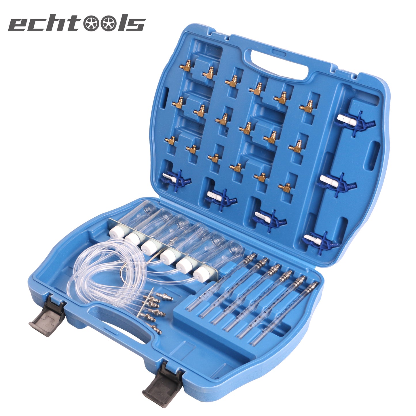 echtools ec1408 Common-Rail-Tester Diesel Rücklaufmengen Prüfgerät- mit 24 Adaptern