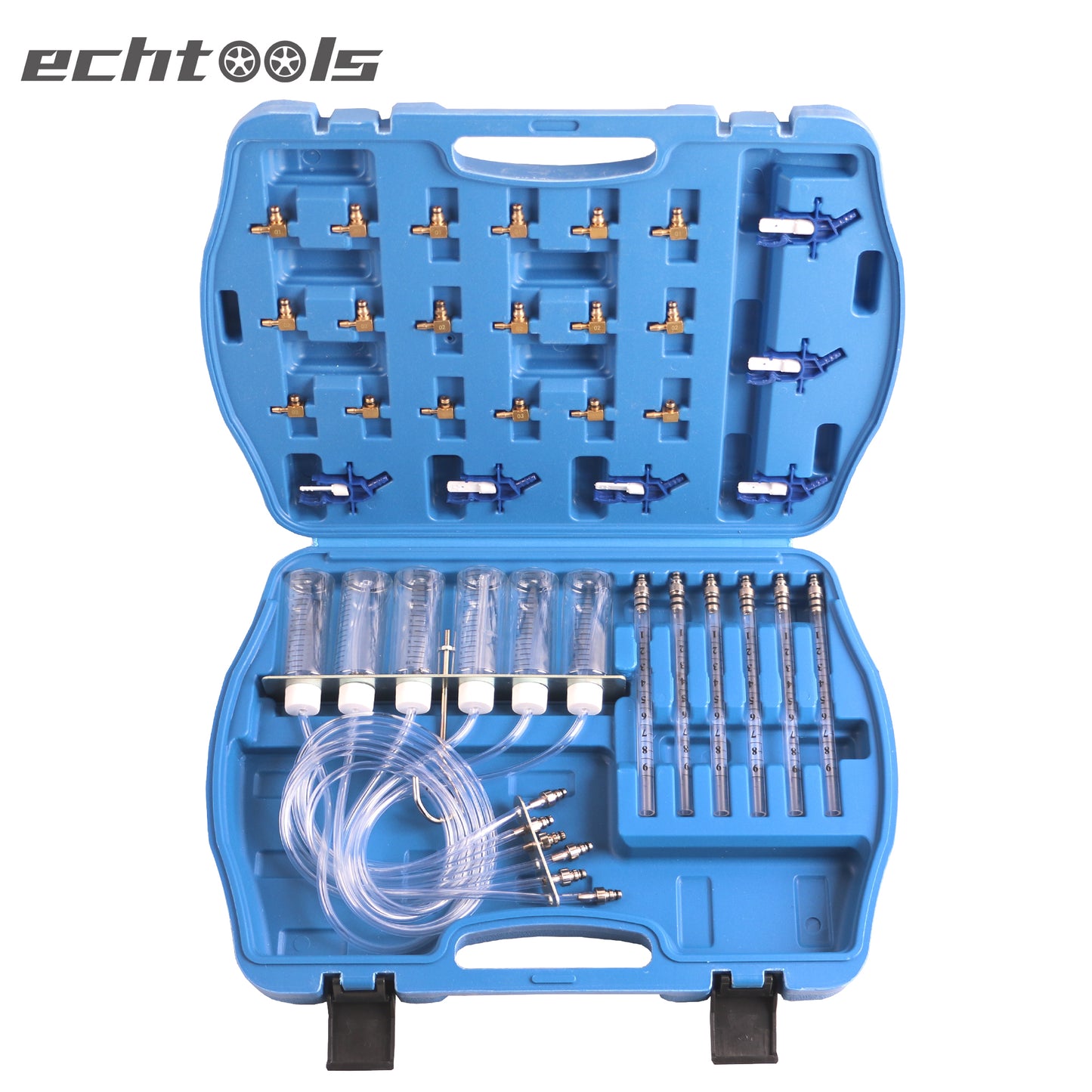 echtools ec1408 Common-Rail-Tester Diesel Rücklaufmengen Prüfgerät- mit 24 Adaptern