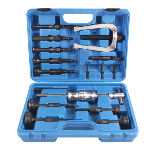 echtools EC1425 16 tlg. Innenlager Grundloch Abzieher Satz mit Zweiarm Abzieher und Gleithammer
