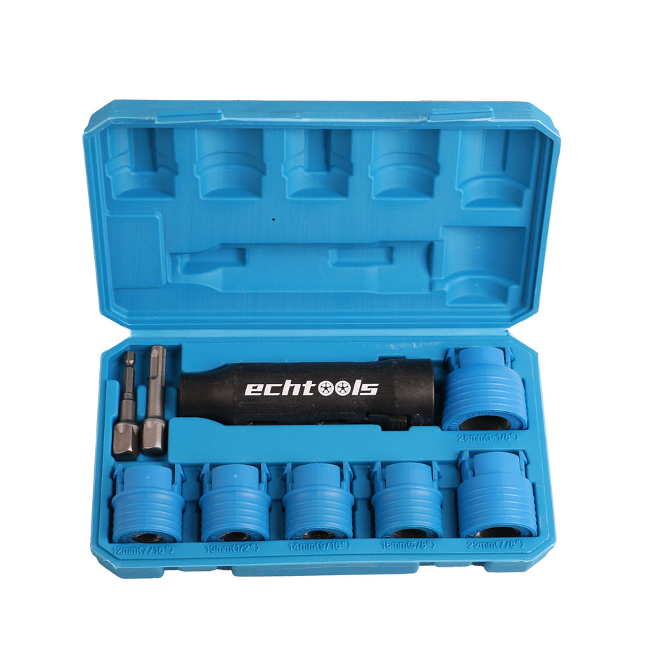 echtools EC1452 Radbolzen-Reinigungswerkzeug-Set 9-tlg. 1/2" mit M12 M13 M14 M16 M22 M28 Bürsten