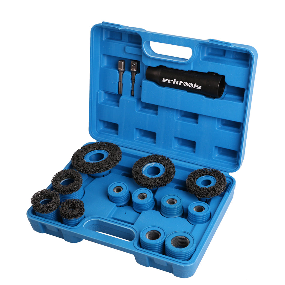 echtools EC1453 Radbolzen-Schleifer Set M12-M28 Radnaben Reinigung Rost Entferner Bremscheiben