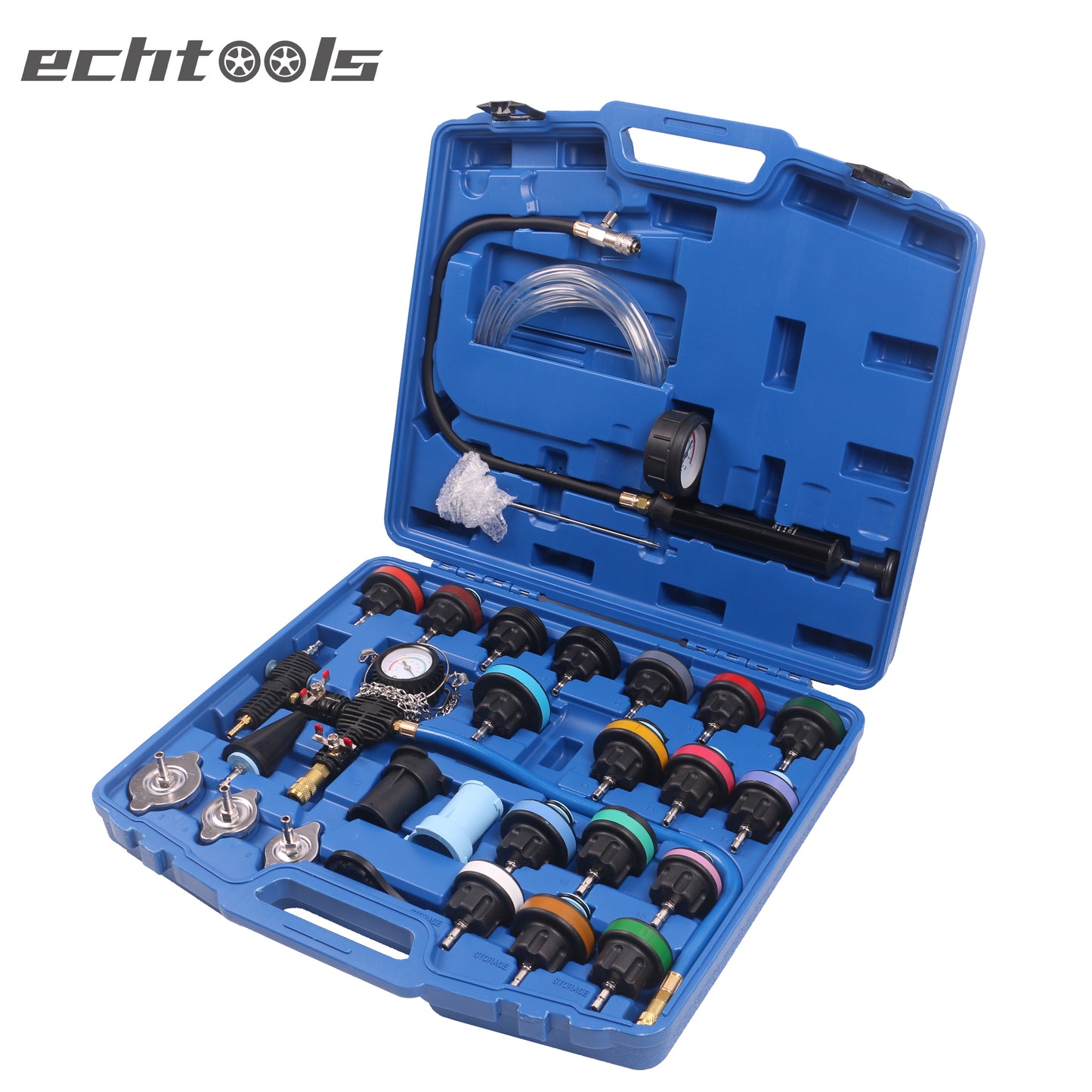 echtools EC1501 28 tlg KFZ Kühler Abdrückgerät Kühlsystemtester Vacuum Cooling System Tester Kit