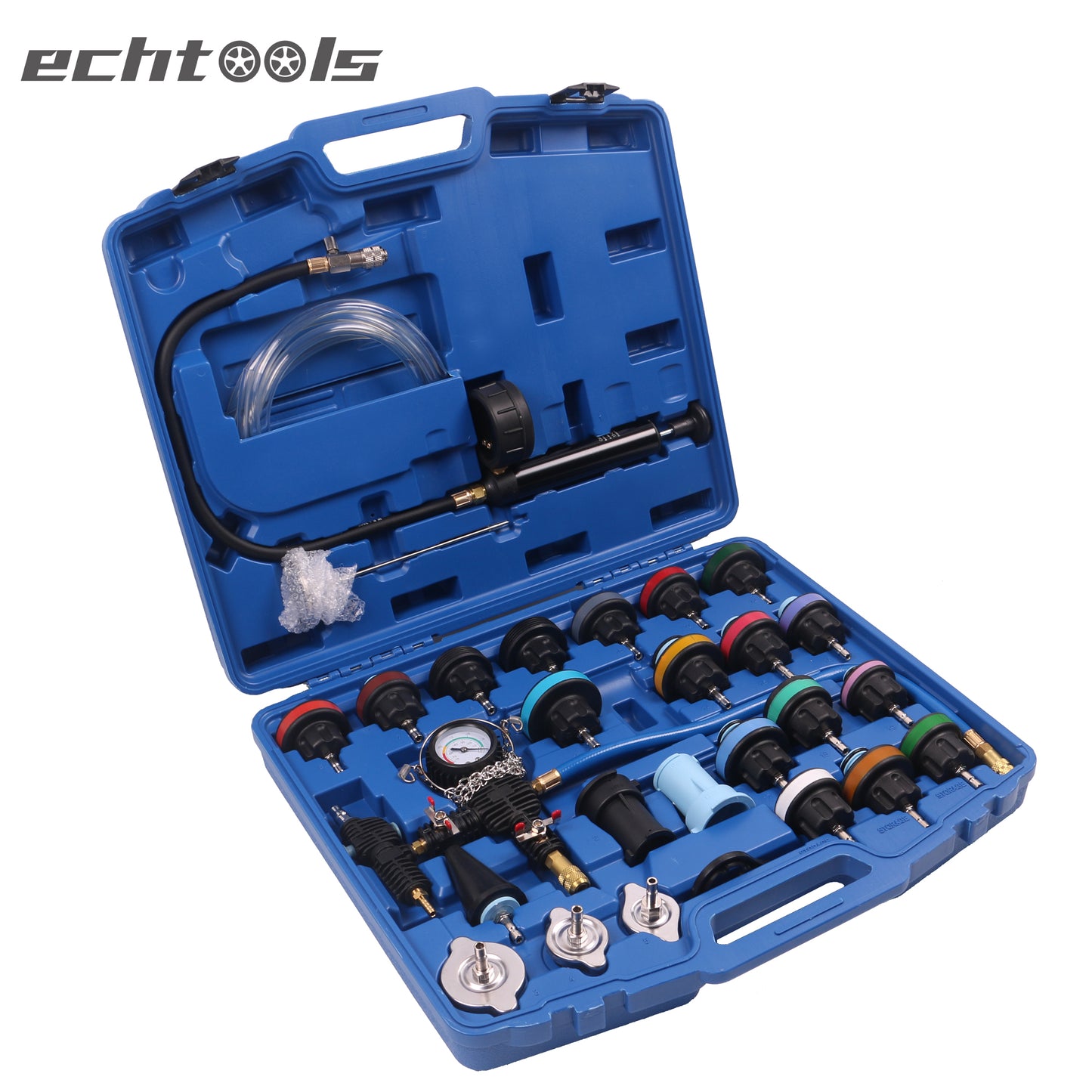 echtools EC1501 28 tlg KFZ Kühler Abdrückgerät Kühlsystemtester Vacuum Cooling System Tester Kit