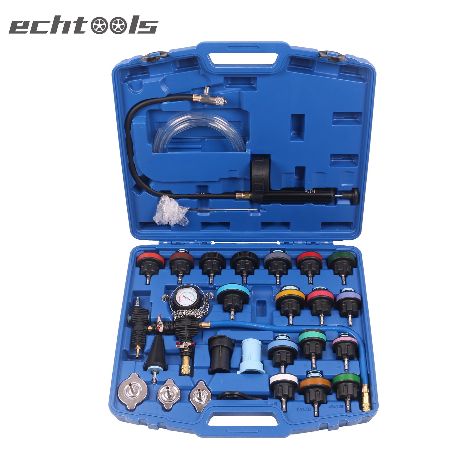 echtools EC1501 28 tlg KFZ Kühler Abdrückgerät Kühlsystemtester Vacuum Cooling System Tester Kit