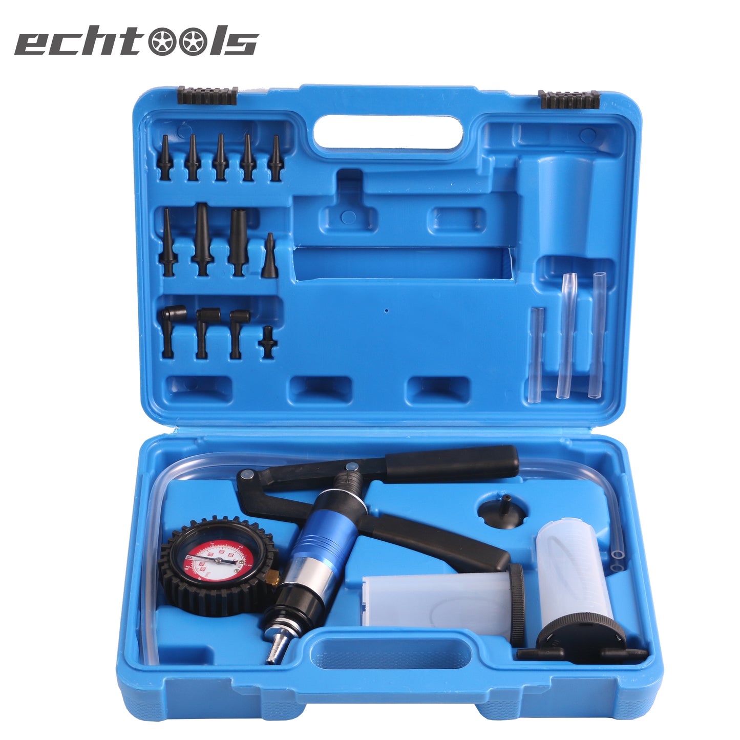 echtools EC1506 Vakuum Druckpumpen-Satz, Vakuum Tester, Bremsenentlüfter, Pumpe inkl. Adapter