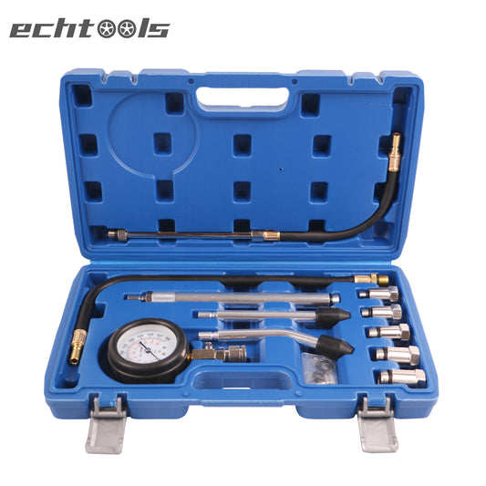 echtools ec1512 11 tlg. Kompressionsprüfgerät, Benzin-Zylinder-Kompressionsprüfer, Kompressionstest, Kompressionsprüfer für Benzinmotoren