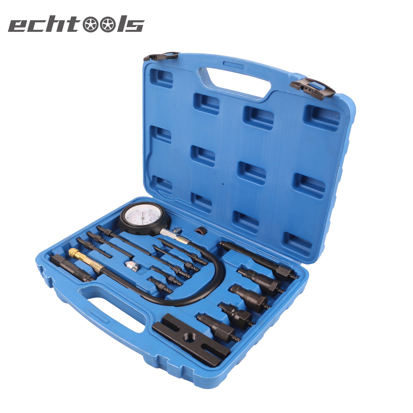 echtools ec1516 17-tlg. Druckprüfgerät für Dieselmotoren Kompressionsdruckprüfer