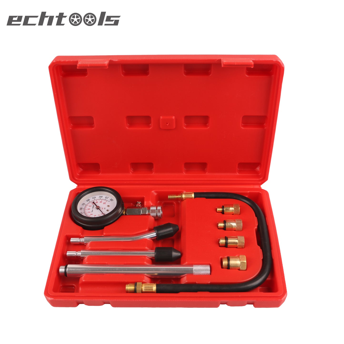 echtools ec1519 Kompressionsprüfer 0-20 bar oder 0-300 psi Verdichtungsmesser für KFZ Benzinmotor