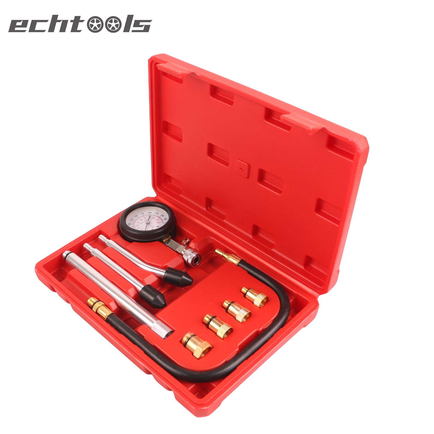 echtools ec1519 Kompressionsprüfer 0-20 bar oder 0-300 psi Verdichtungsmesser für KFZ Benzinmotor