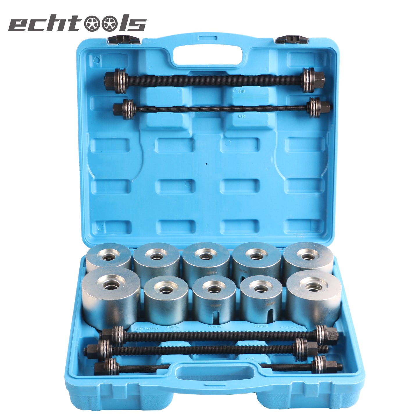 echtools EC1701 27tlg. KFZ Silentlager Achslager Abzieher Gummibuchsen Druckhülsen Demontage Set