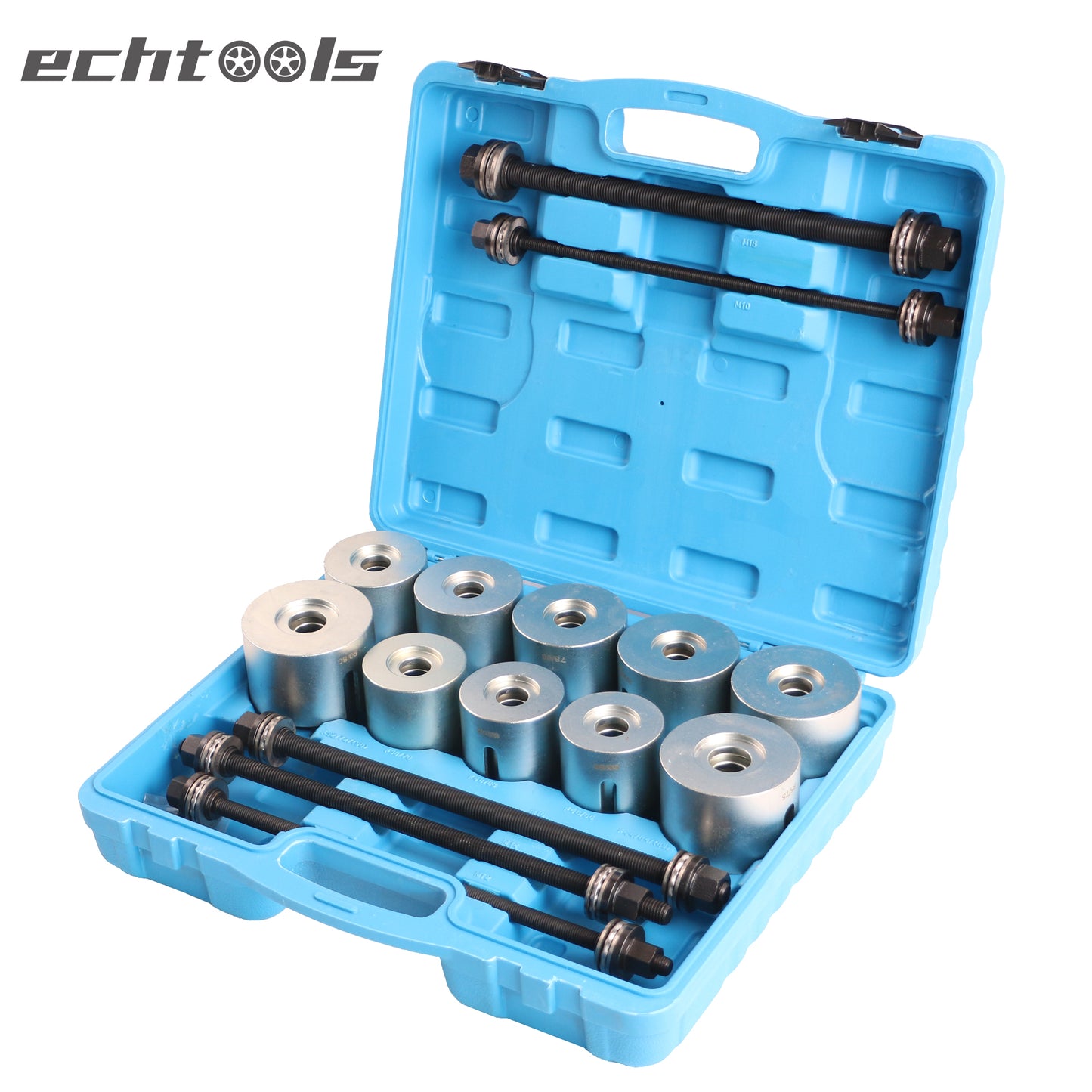 echtools EC1701 27tlg. KFZ Silentlager Achslager Abzieher Gummibuchsen Druckhülsen Demontage Set