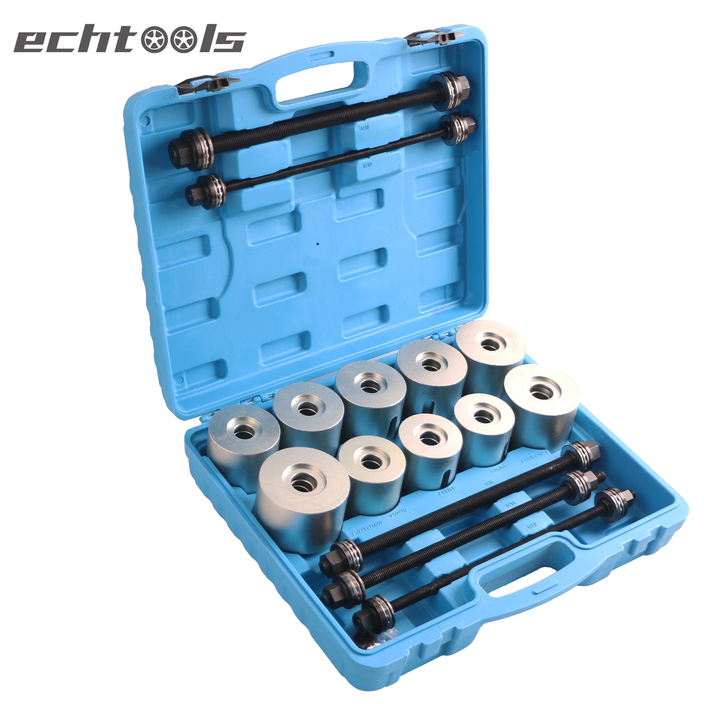 echtools EC1701 27tlg. KFZ Silentlager Achslager Abzieher Gummibuchsen Druckhülsen Demontage Set