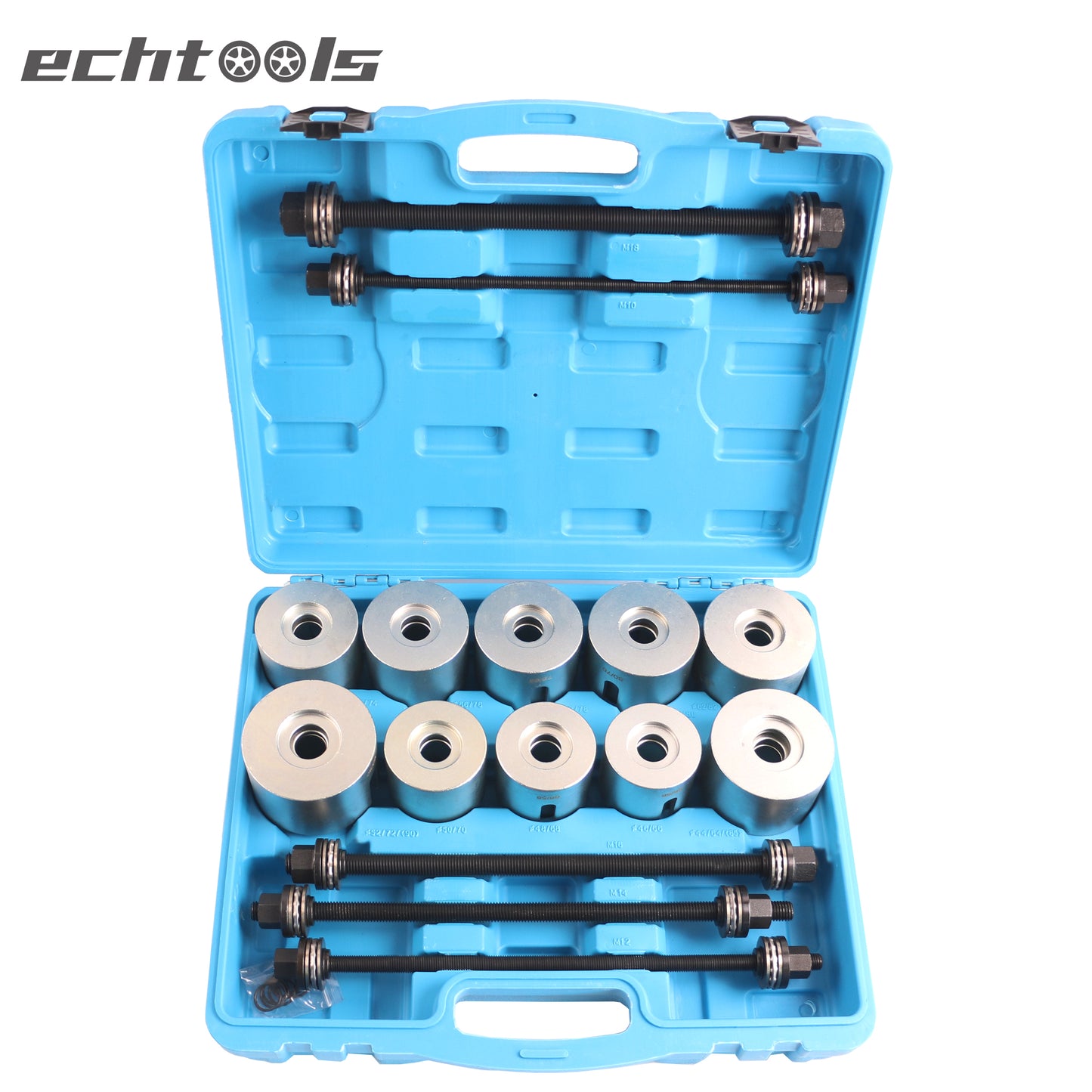 echtools EC1701 27tlg. KFZ Silentlager Achslager Abzieher Gummibuchsen Druckhülsen Demontage Set