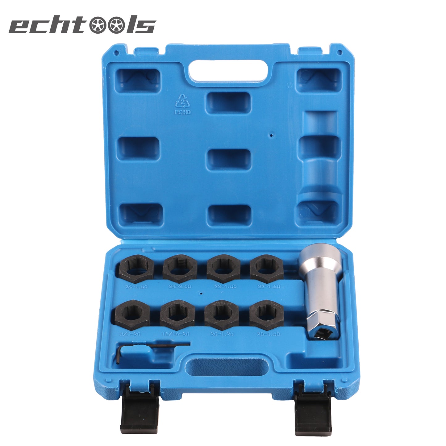 echtools EC1703 Gewinde Reparatur Satz Antriebswelle Achsspindel-Gewindesatz 3/4 x 20, 13/16 x 20 UNEF, langlebiges Twist-Design, M20, M22, M24