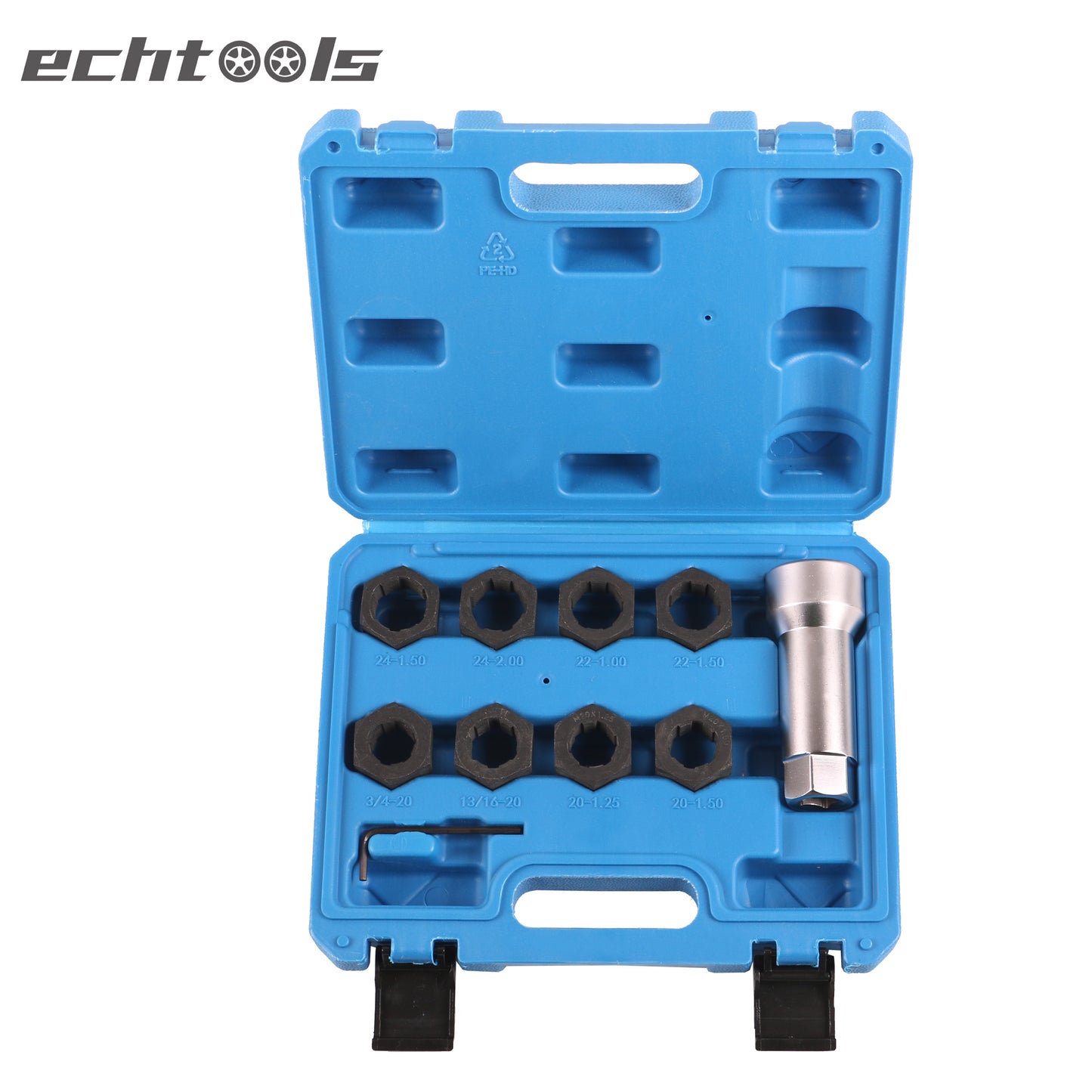 echtools EC1703 Gewinde Reparatur Satz Antriebswelle Achsspindel-Gewindesatz 3/4 x 20, 13/16 x 20 UNEF, langlebiges Twist-Design, M20, M22, M24