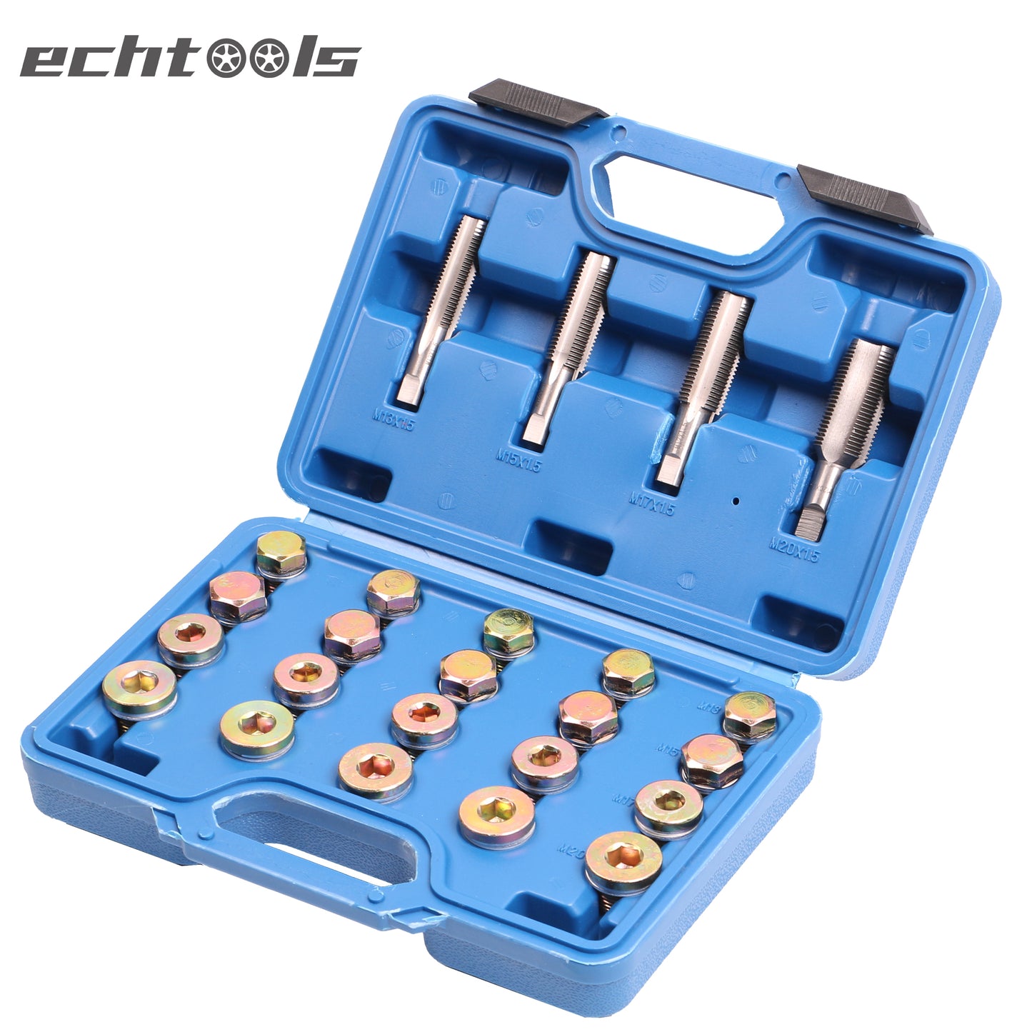 echtools EC1801 Reparaturset Ölablassschraube Reparatur Ölwanne Gewinde M13 M15 M17 M20