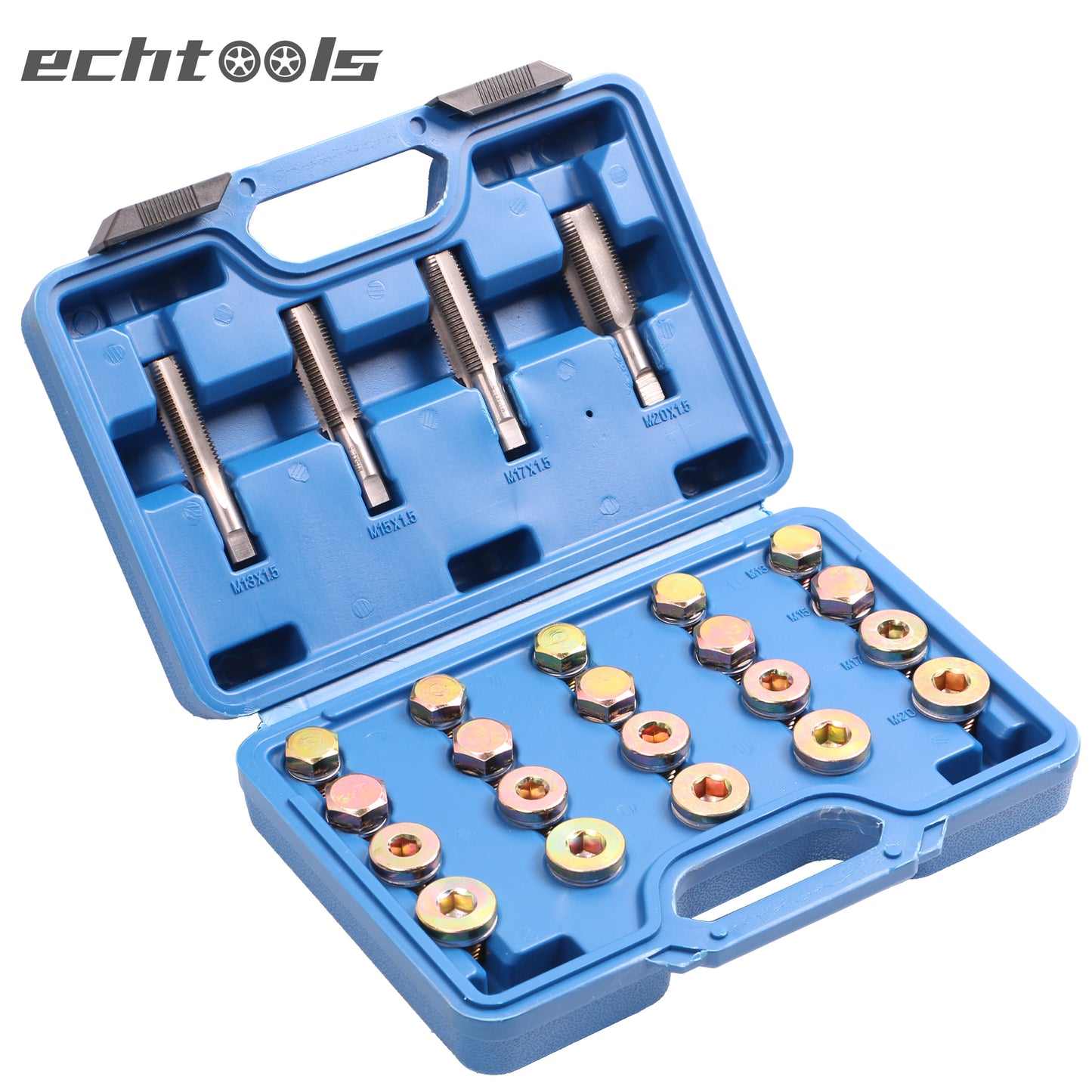 echtools EC1801 Reparaturset Ölablassschraube Reparatur Ölwanne Gewinde M13 M15 M17 M20