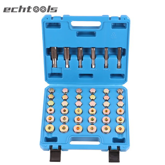 echtools EC1802 114tlg. Ölwannen Gewinde Reperatur Satz Ölablassschrauben M13 M15 M17 M20 M22