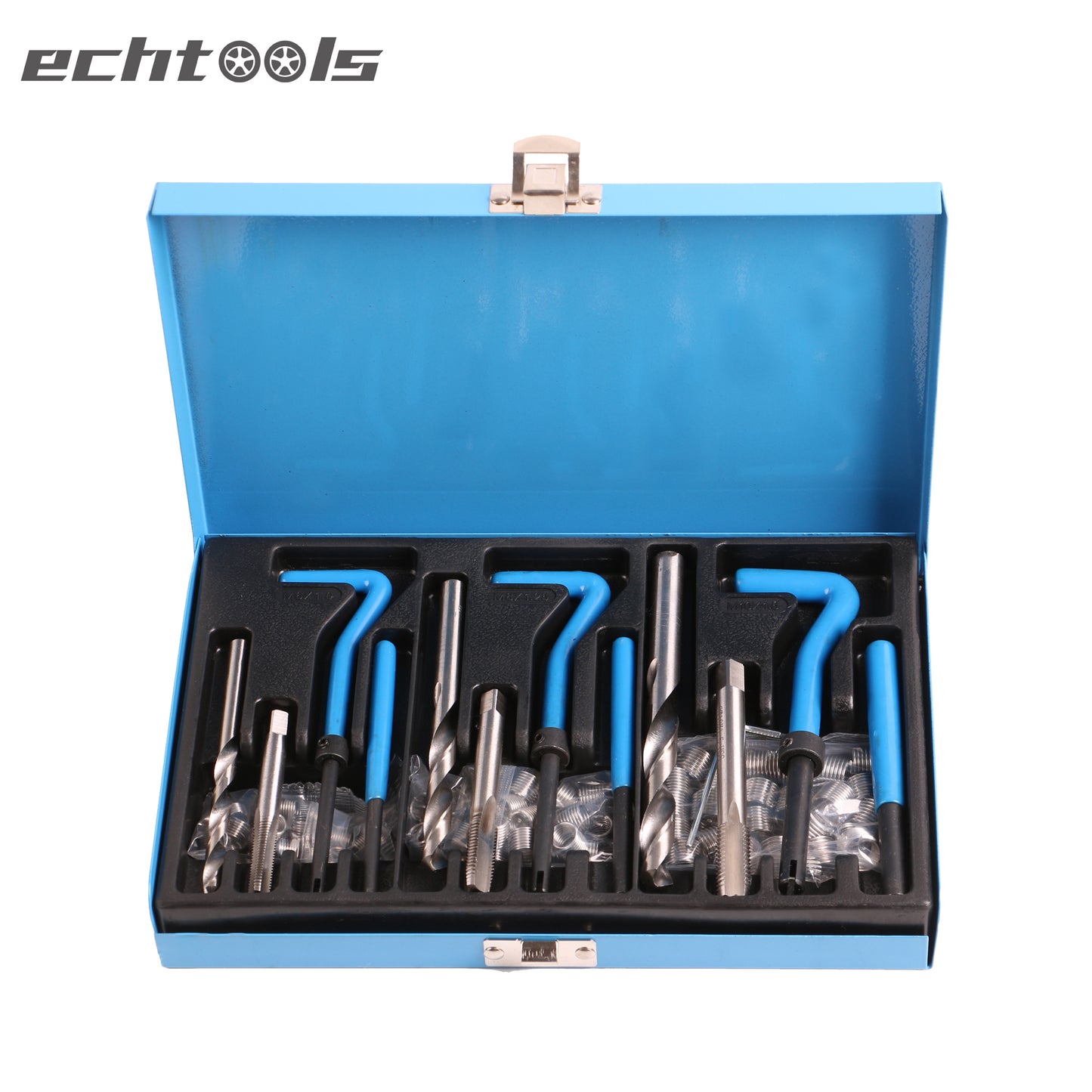 echtools ec1803 88 tlg. Gewinde Reparatur Werkzeug KFZ Satz HSS M6 M8 M10 für Auto Motor