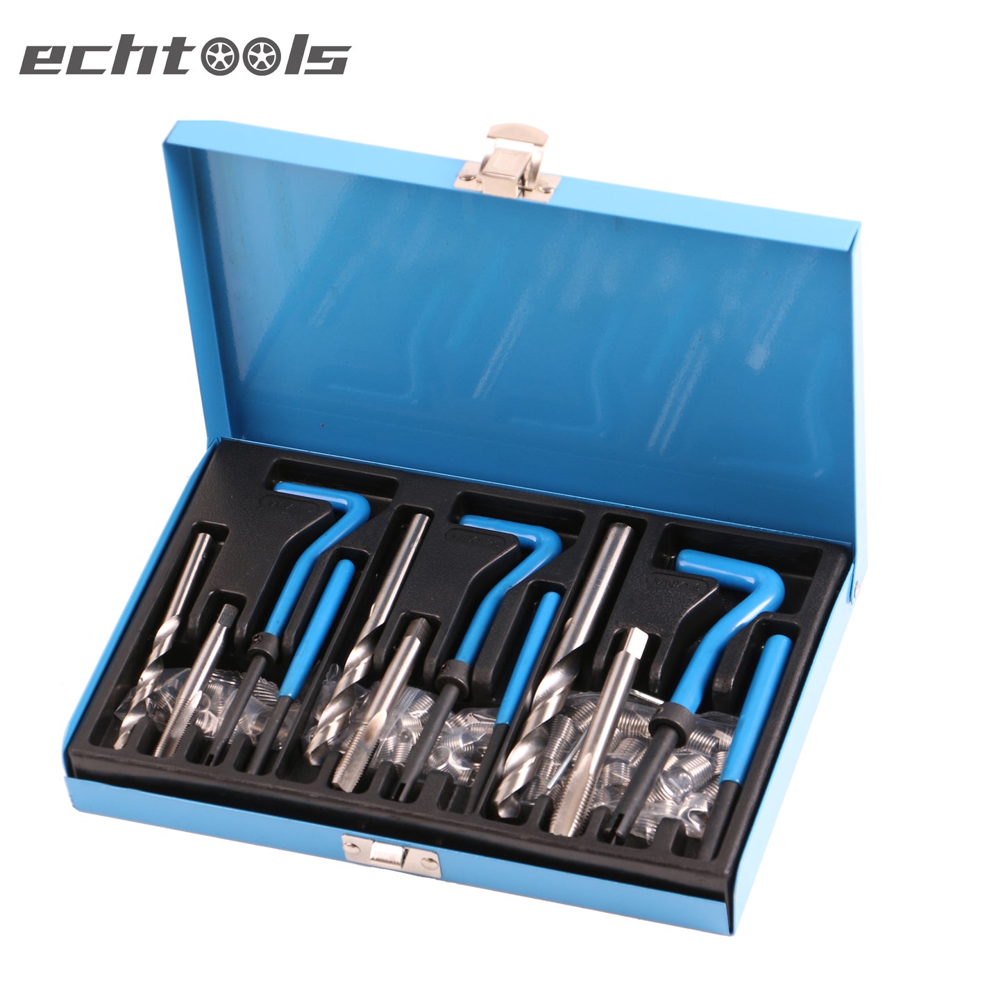 echtools ec1803 88 tlg. Gewinde Reparatur Werkzeug KFZ Satz HSS M6 M8 M10 für Auto Motor