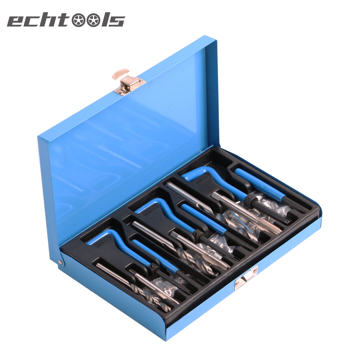 echtools ec1803 88 tlg. Gewinde Reparatur Werkzeug KFZ Satz HSS M6 M8 M10 für Auto Motor