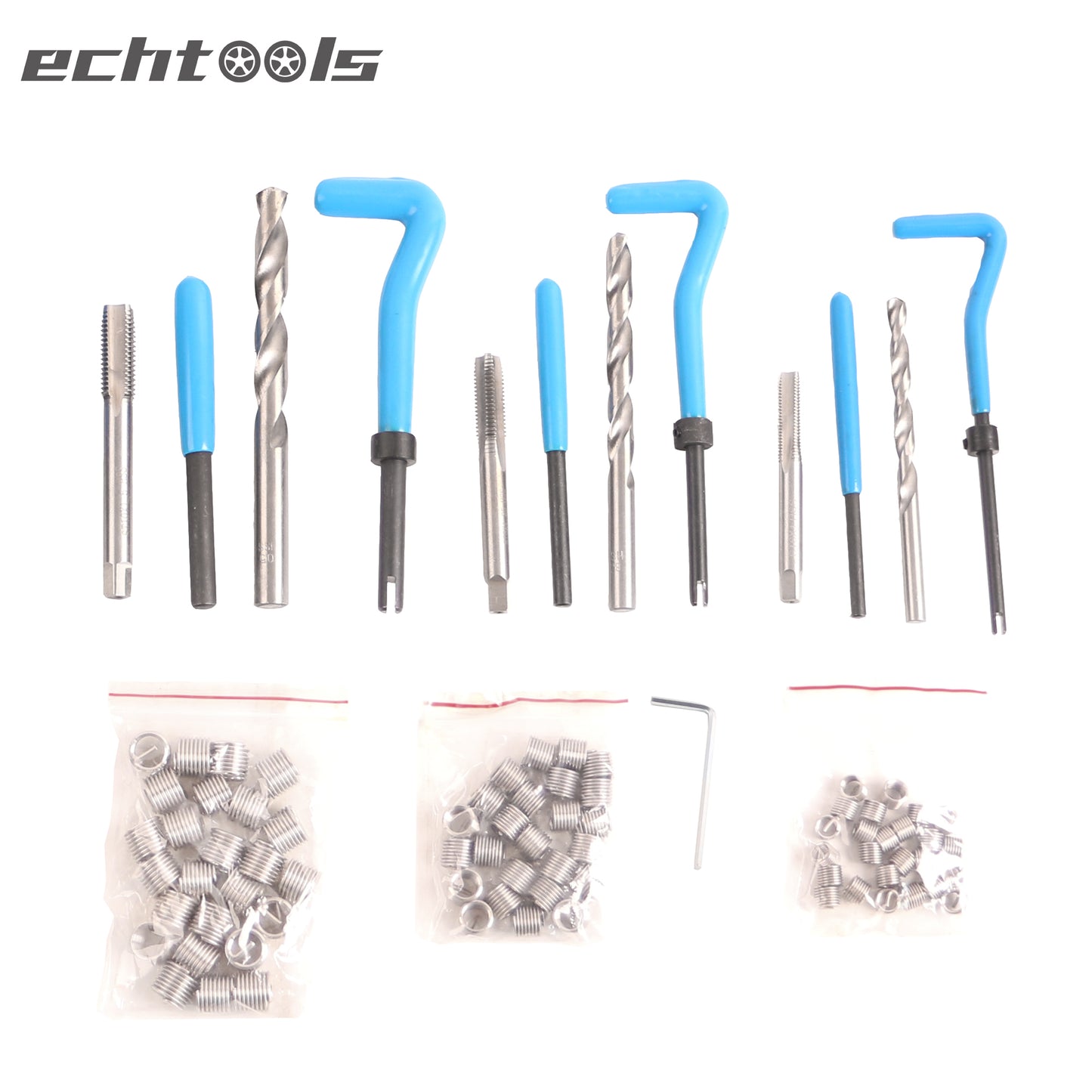 echtools ec1803 88 tlg. Gewinde Reparatur Werkzeug KFZ Satz HSS M6 M8 M10 für Auto Motor