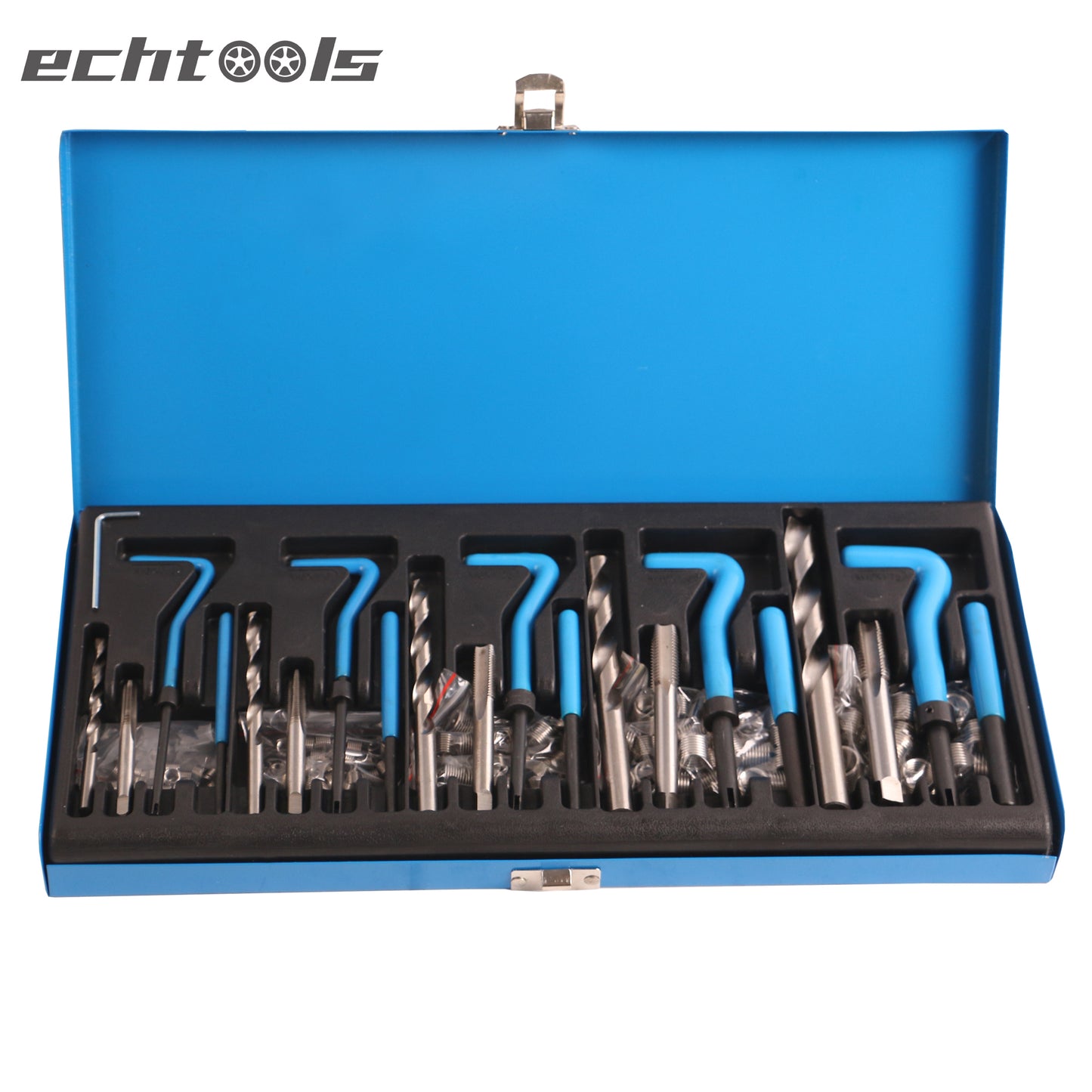 echtools EC1804 Gewinde Reparatur Werkzeug Satz Helicoil Auto Motor 131 tlg. M5 M6 M8 M10 M12