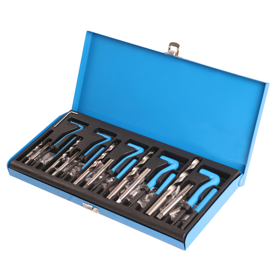 echtools EC1804 131 tlg Gewinde Reparatur Set Gewindeeinsatz Werkzeug Satz M5 M6 M8 M10 M12