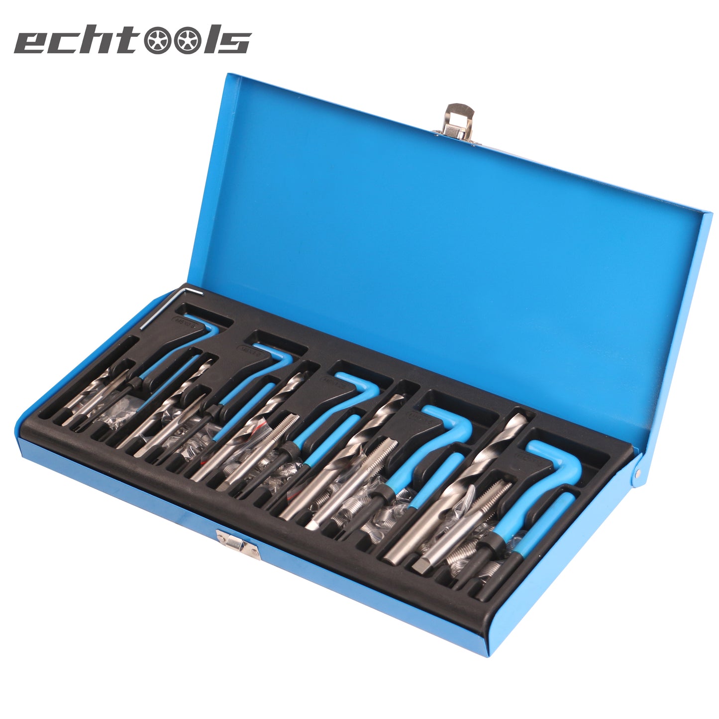 echtools EC1804 Gewinde Reparatur Werkzeug Satz Helicoil Auto Motor 131 tlg. M5 M6 M8 M10 M12