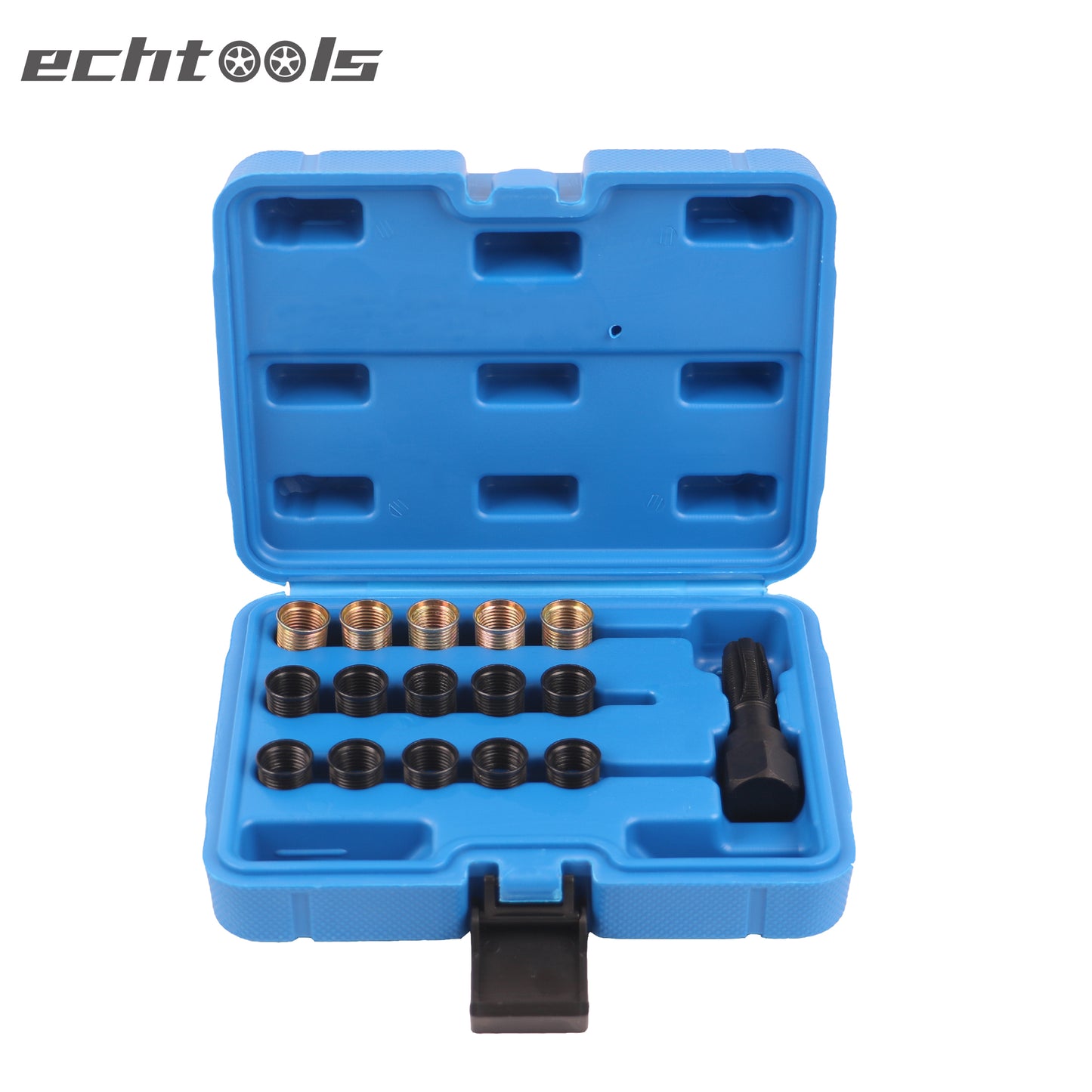 echtools ec1805 Zündkerzen Gewinde Reparatur Satz M14x1.25 Ersatzgewinde Bohrer Gewindehülse Kfz