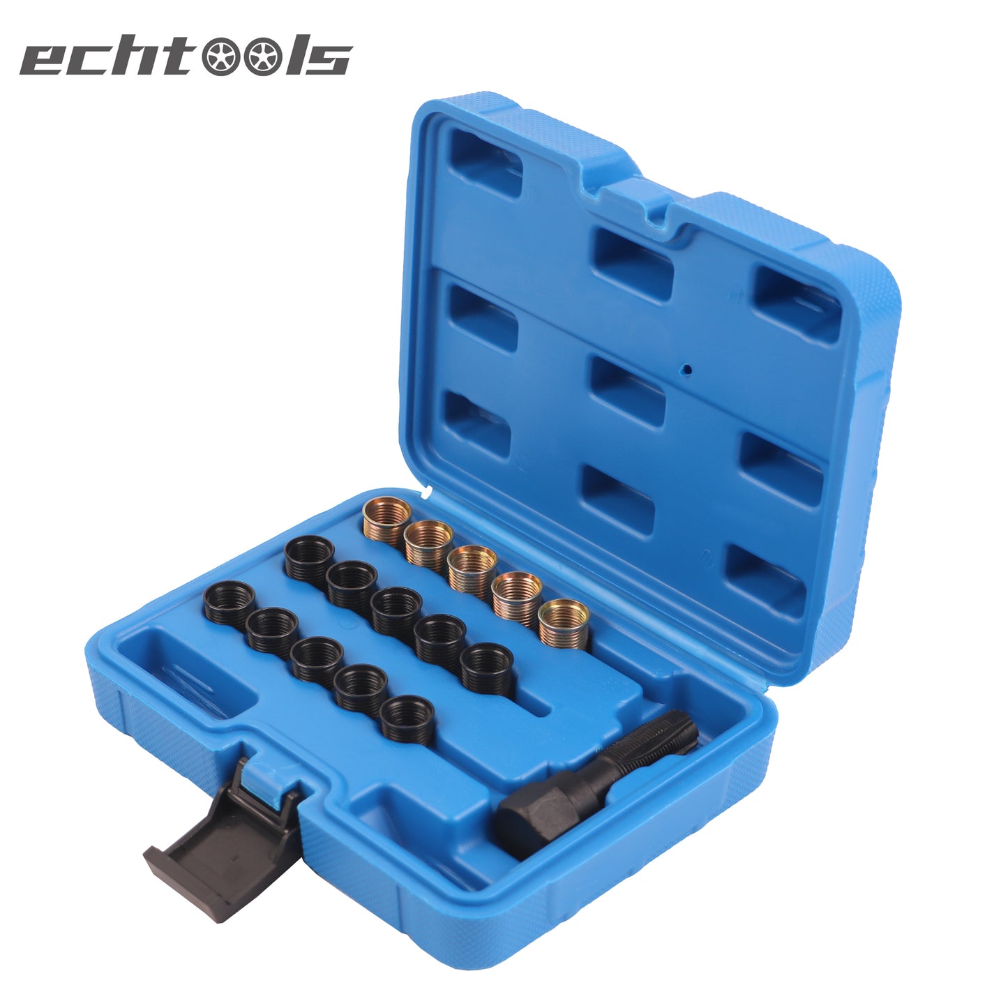 echtools ec1805 Zündkerzen Gewinde Reparatur Satz M14x1.25 Ersatzgewinde Bohrer Gewindehülse Kfz