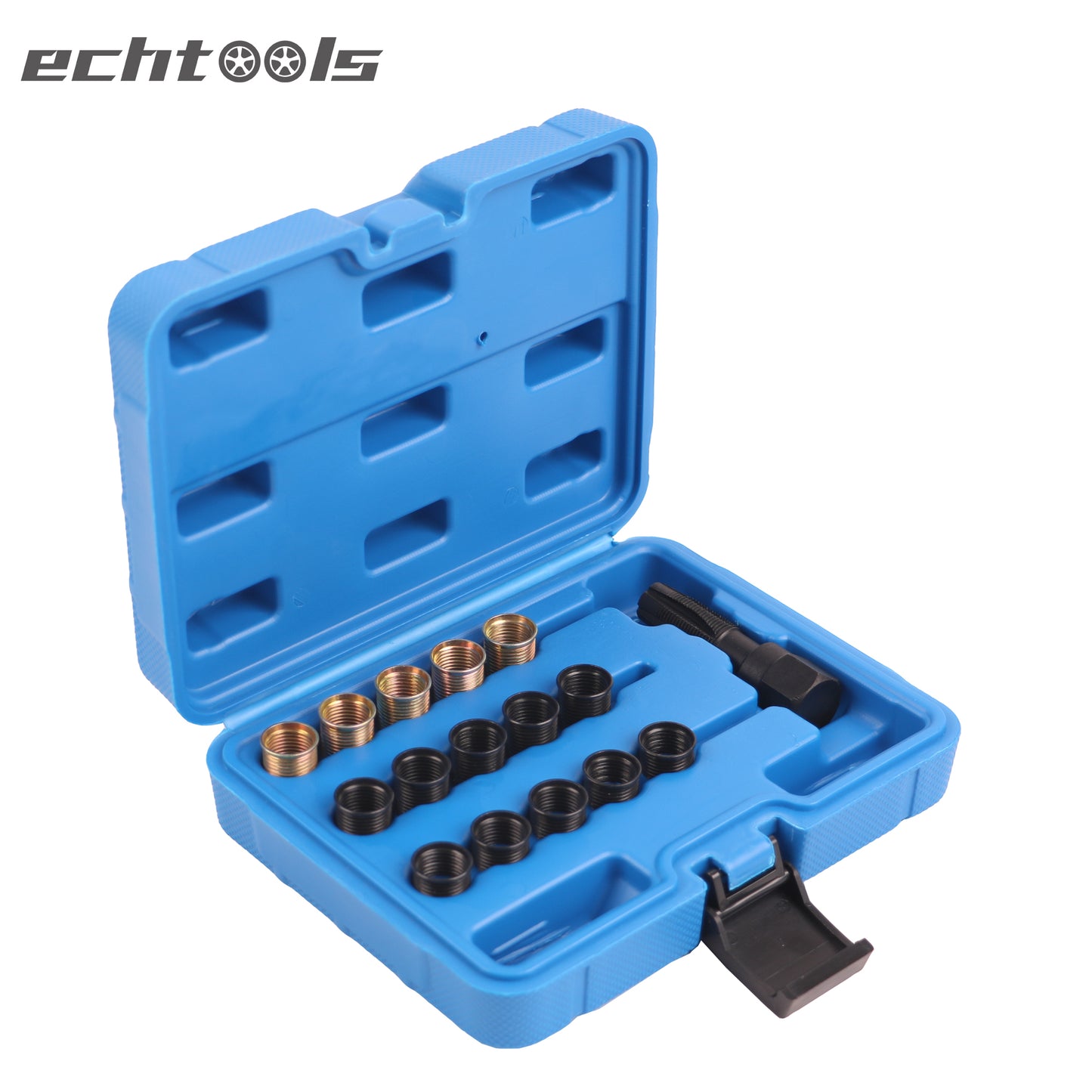 echtools ec1805 Zündkerzen Gewinde Reparatur Satz M14x1.25 Ersatzgewinde Bohrer Gewindehülse Kfz