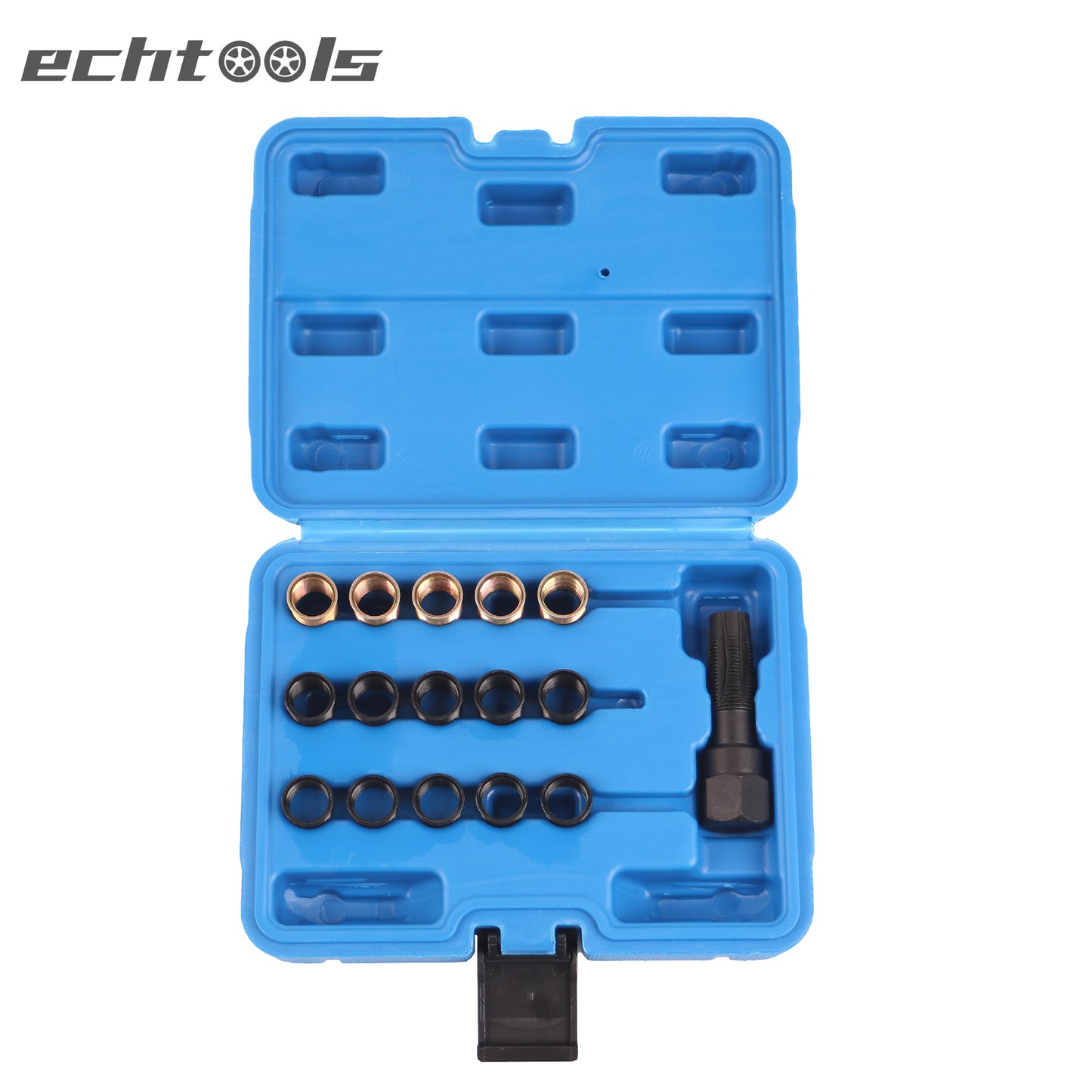 echtools ec1805 Zündkerzen Gewinde Reparatur Satz M14x1.25 Ersatzgewinde Bohrer Gewindehülse Kfz