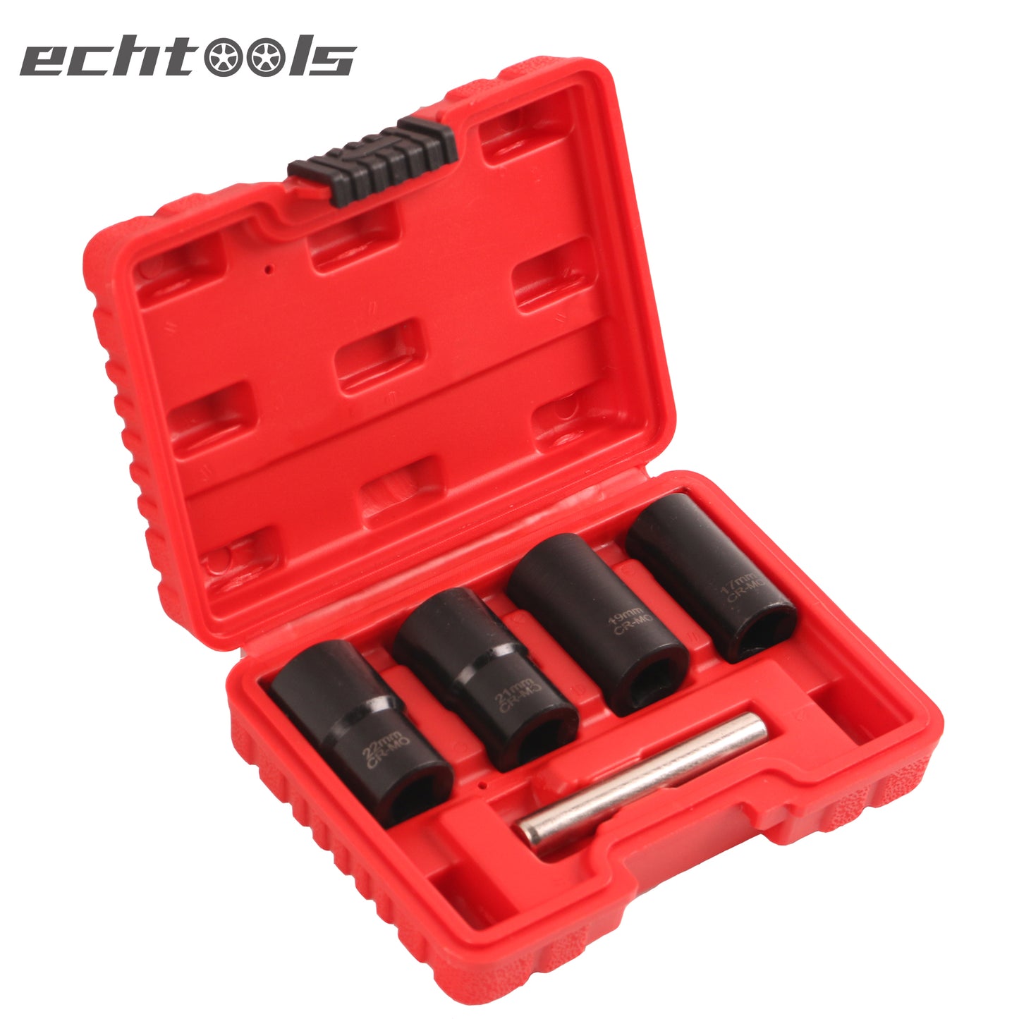 echtools EC1806 Spiral-Profil-Steckschlüssel-Satz / Schraubenausdreher | 12,5 mm (1/2") SW 17 - 22 mm | 5-tlg.