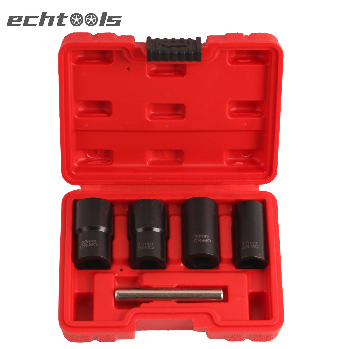 echtools EC1806 Spiral-Profil-Steckschlüssel-Satz / Schraubenausdreher | 12,5 mm (1/2") SW 17 - 22 mm | 5-tlg.