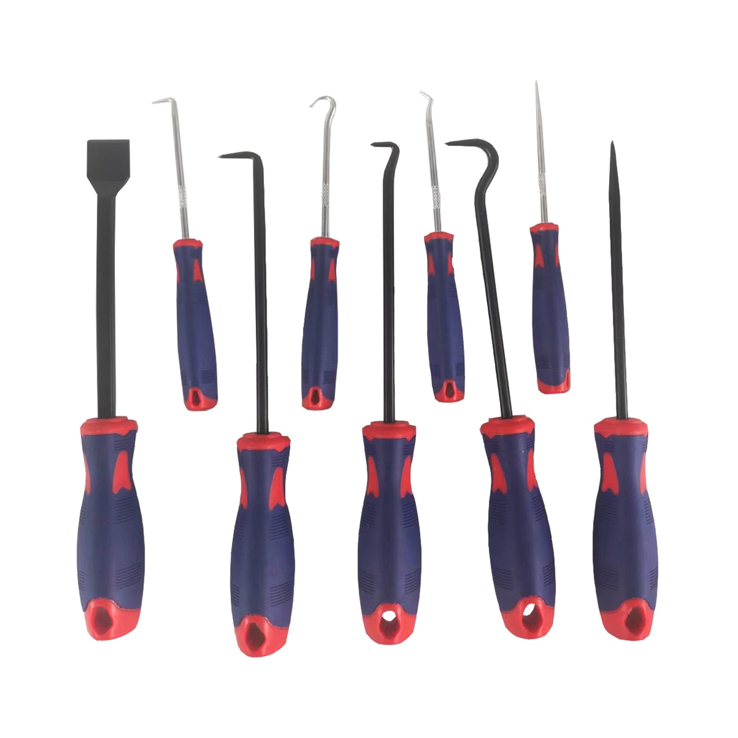 echtools EC1808 9PCS Präzisions-Schaber Pick-Haken Set Öldichtung Puller Dichtung O-Ring-Schlauch-Tool zum Entfernen