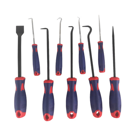 echtools EC1808 9PCS Präzisions-Schaber Pick-Haken Set Öldichtung Puller Dichtung O-Ring-Schlauch-Tool zum Entfernen